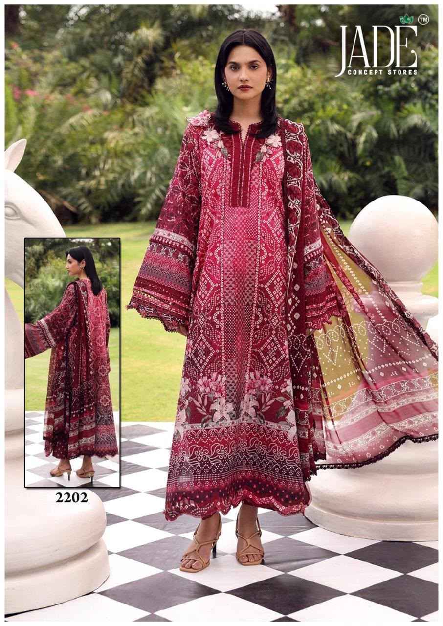 Jade Bin Saeed Heavy Luxury Vol 22 Cotton Dress Material 6 pcs Catalog 