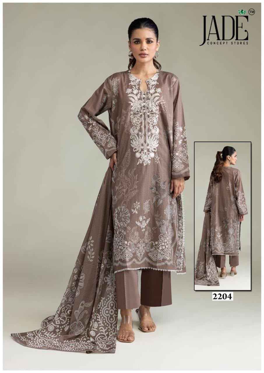 Jade Bin Saeed Heavy Luxury Vol 22 Cotton Dress Material 6 pcs Catalog 
