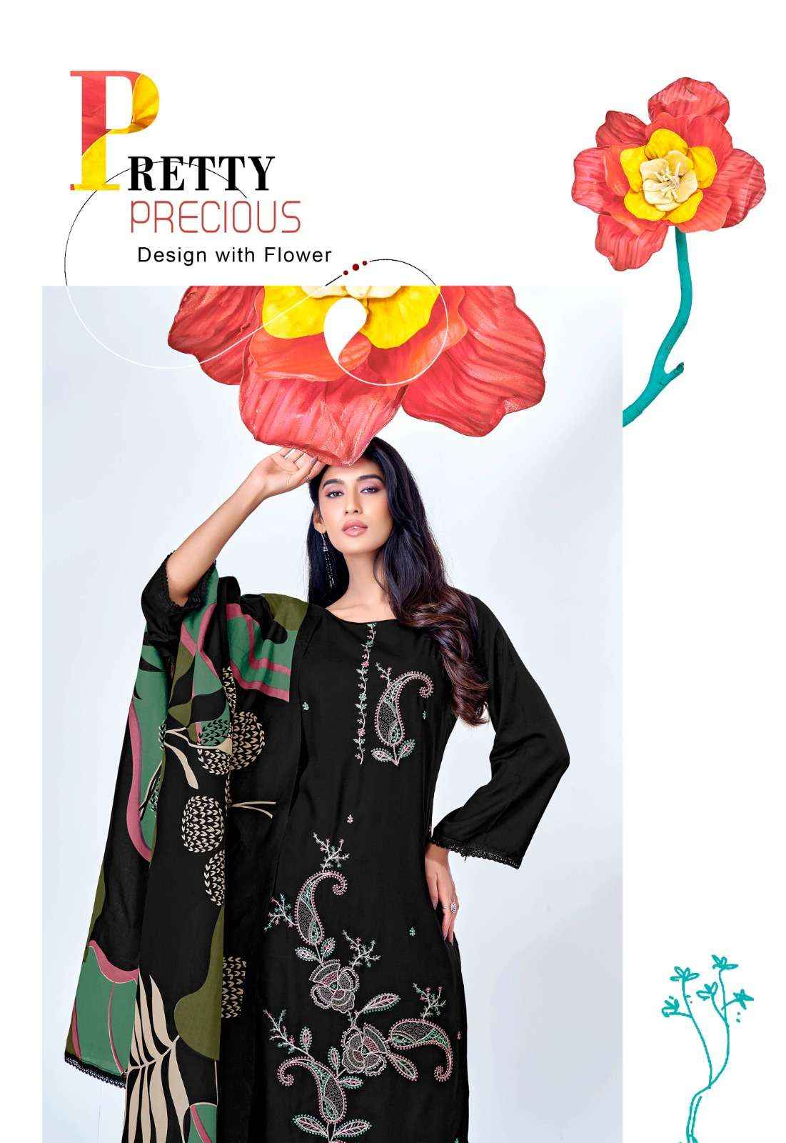 Jt Black Mango Vol 21 Fancy Rayon Dress Material 5 Pcs Catalog 