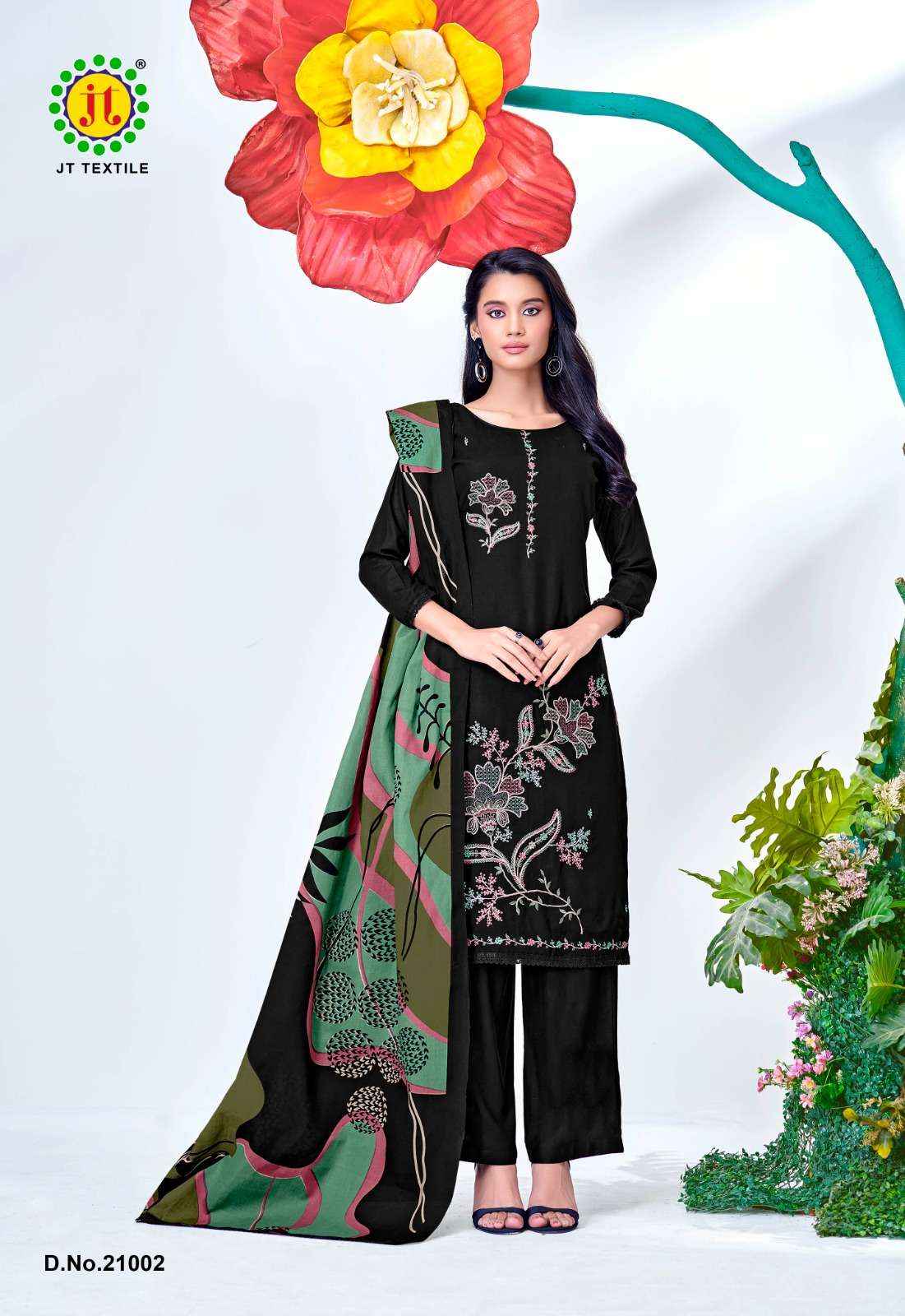 Jt Black Mango Vol 21 Fancy Rayon Dress Material 5 Pcs Catalog 