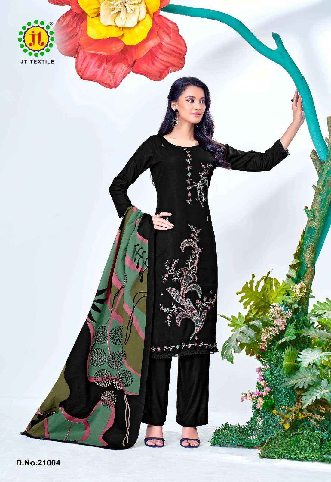 Jt Black Mango Vol 21 Fancy Rayon Dress Material 5 Pcs Catalog 