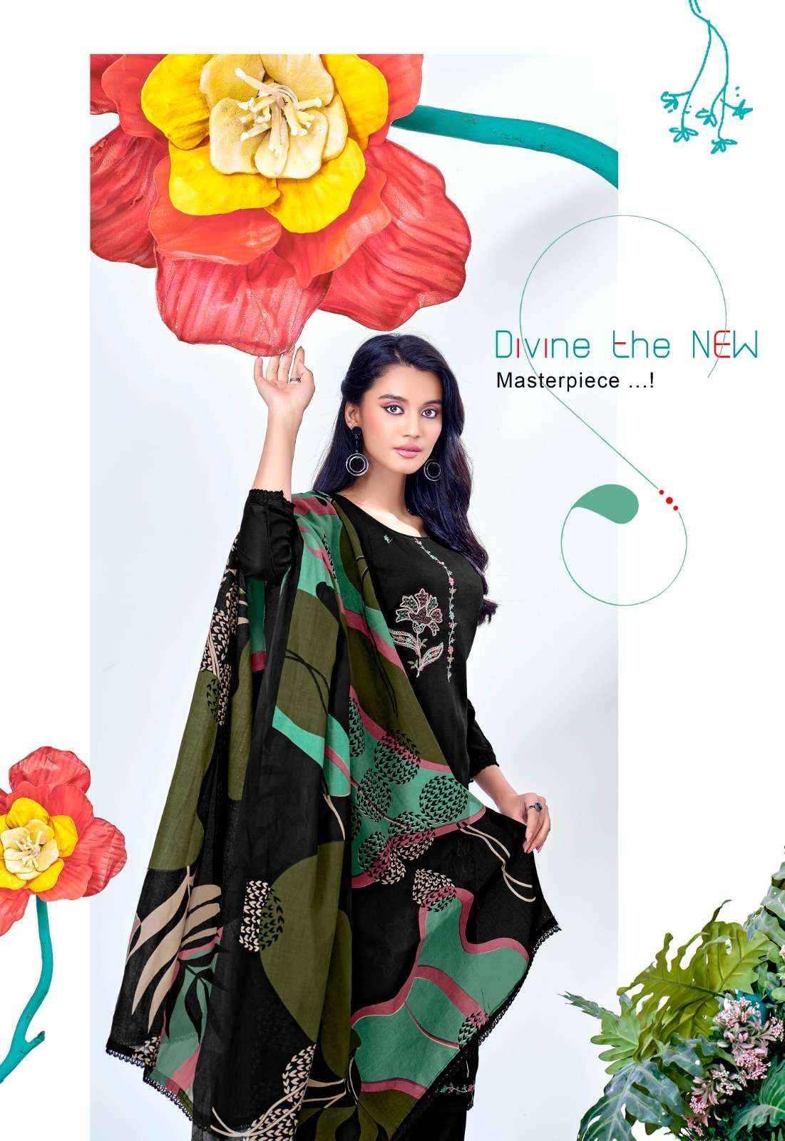 Jt Black Mango Vol 21 Fancy Rayon Dress Material 5 Pcs Catalog 