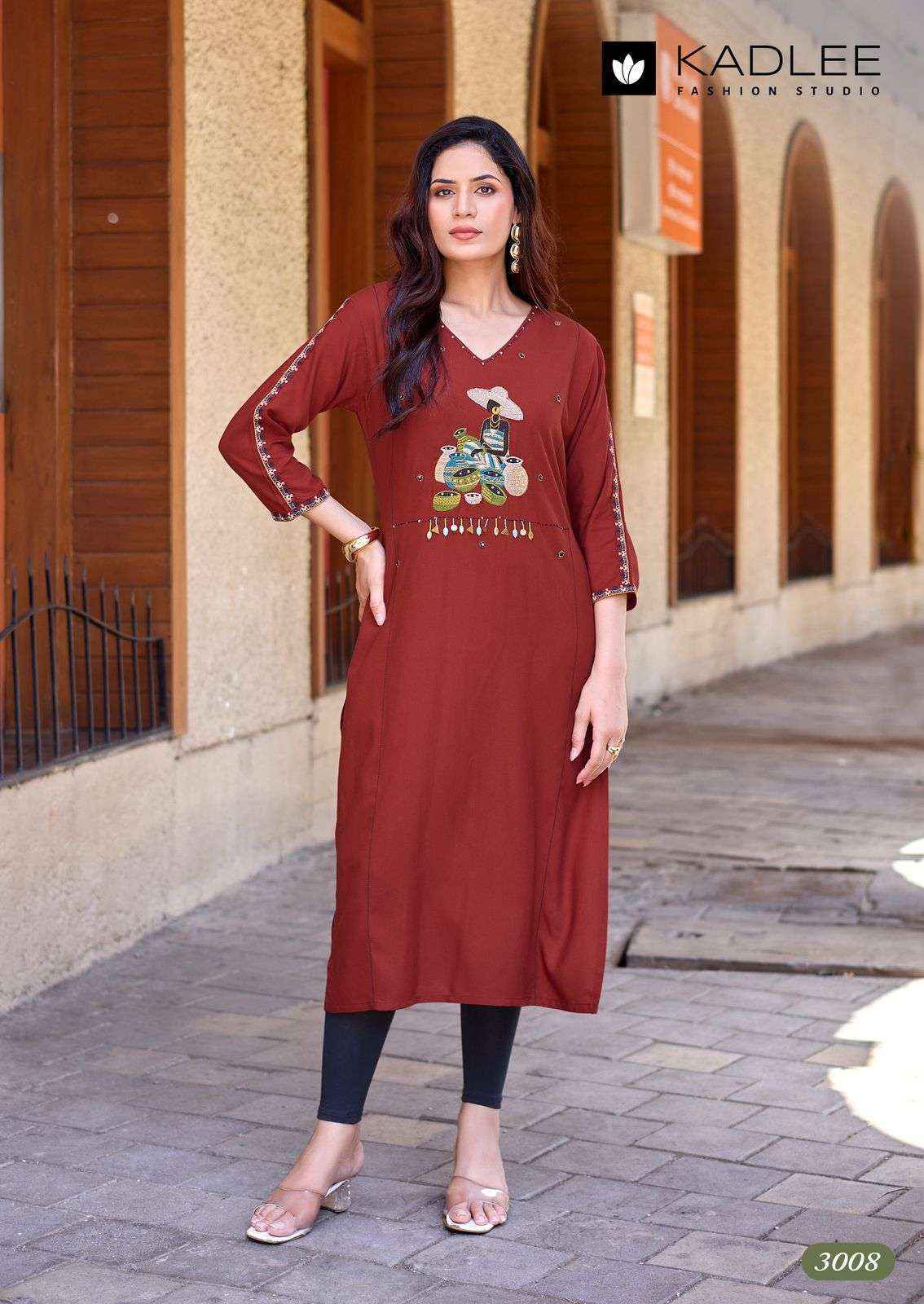 Kadlee Yashvi Vol 2 Reyon Kurti At Wholesale Price 6 Pcs Catalog