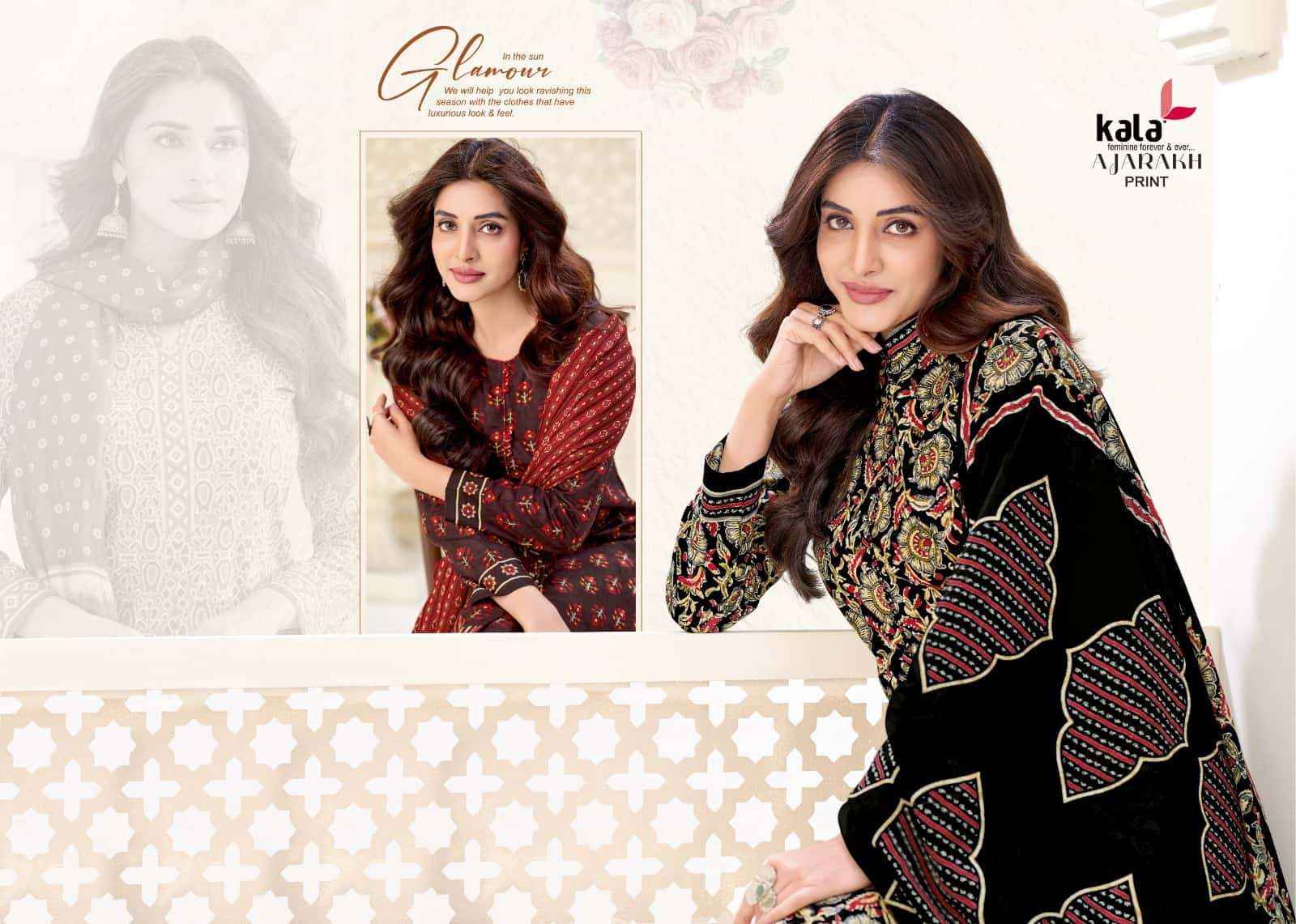 Kala Ajarakh Vol 1 Pure Cotton Dress Material 12 Pcs Catalog With Price