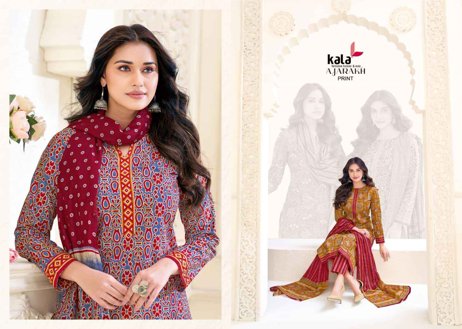 Kala Ajarakh Vol 1 Pure Cotton Dress Material 12 Pcs Catalog With Price