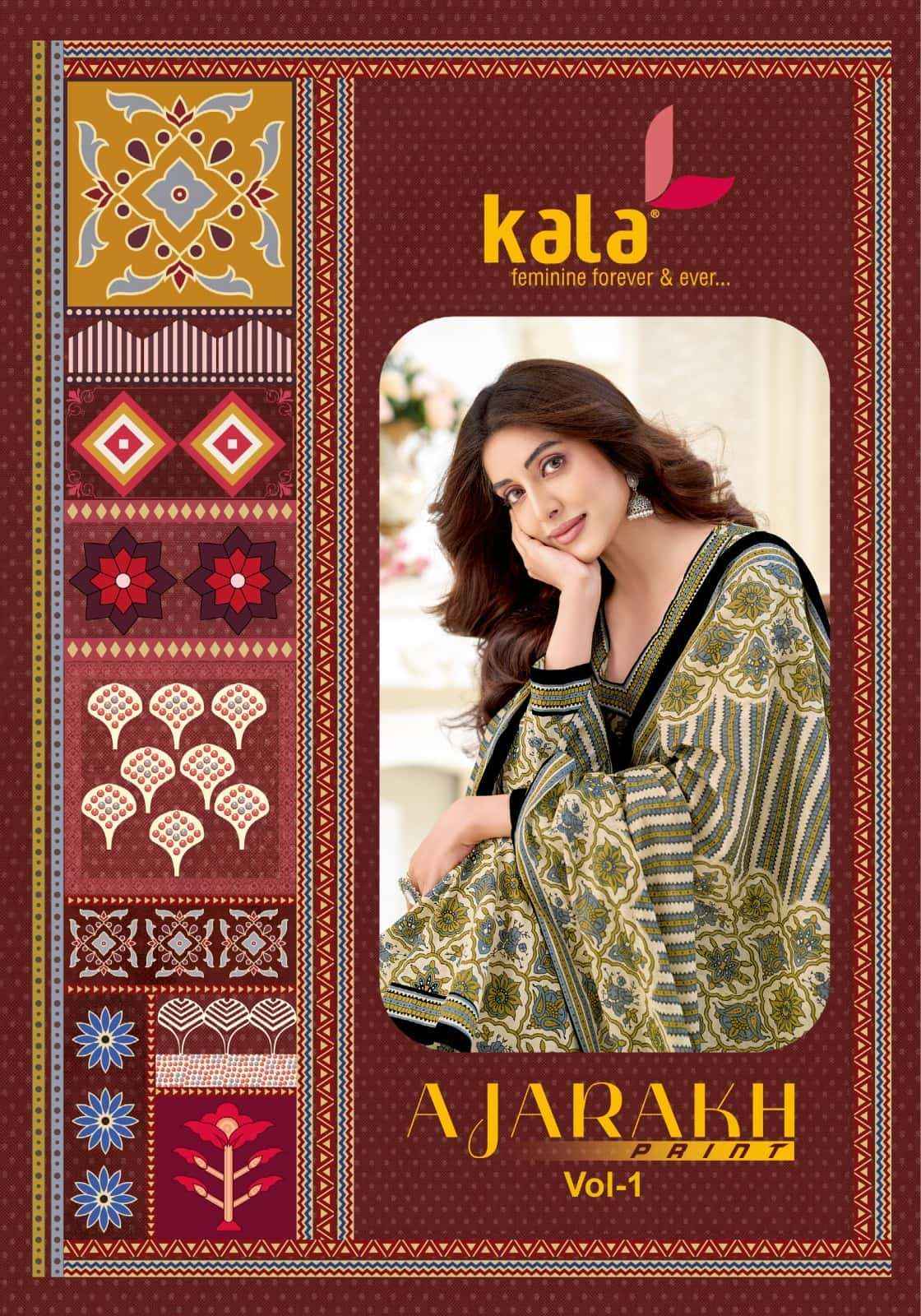 Kala Ajarakh Vol 1 Pure Cotton Dress Material 12 Pcs Catalog With Price