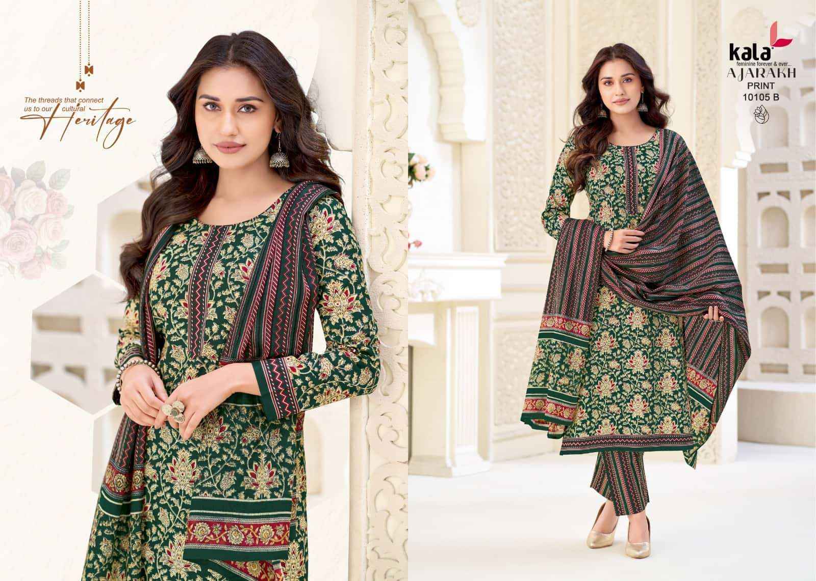 Kala Ajarakh Vol 1 Pure Cotton Dress Material 12 Pcs Catalog With Price