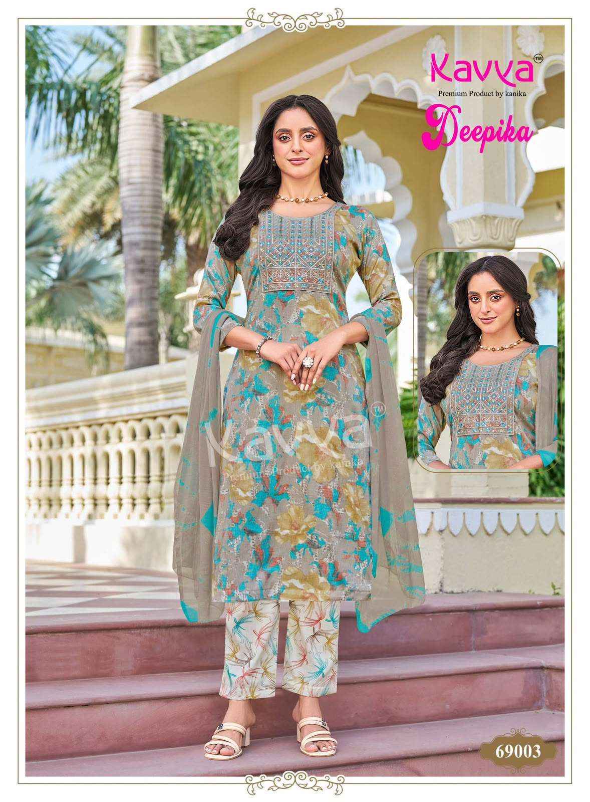 Kavya Deepika Vol 69 Readymade Kurti Pant Dupatta Set Collection 10 Pcs Catalog 
