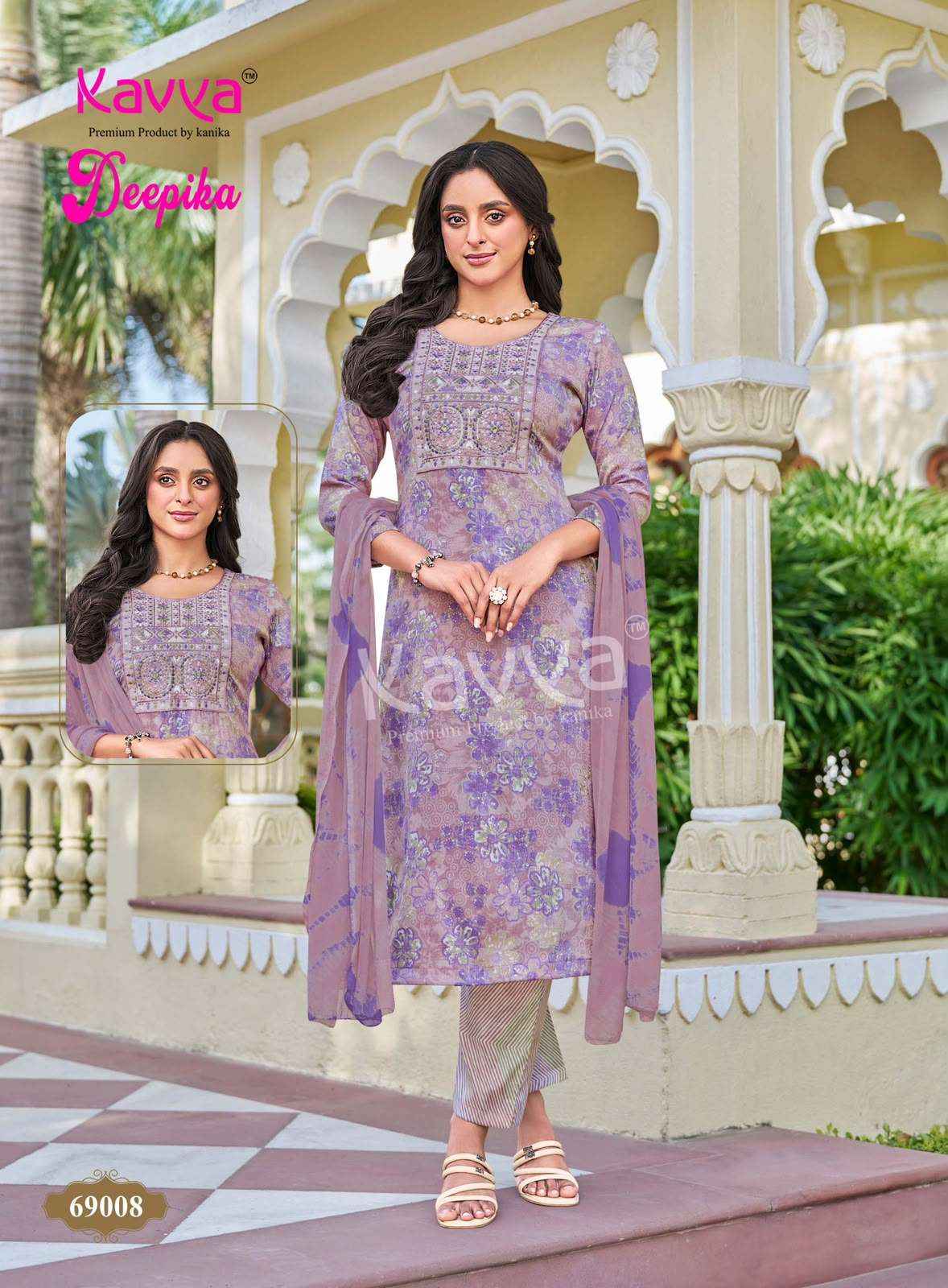 Kavya Deepika Vol 69 Readymade Kurti Pant Dupatta Set Collection 10 Pcs Catalog 