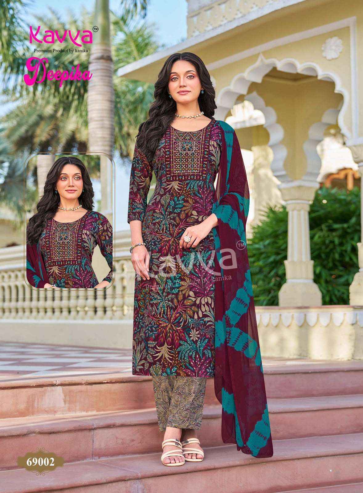 Kavya Deepika Vol 69 Readymade Kurti Pant Dupatta Set Collection 10 Pcs Catalog 