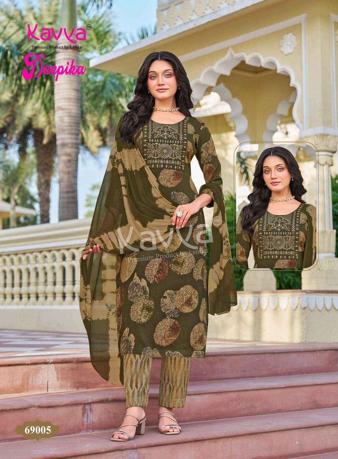 Kavya Deepika Vol 69 Readymade Kurti Pant Dupatta Set Collection 10 Pcs Catalog 