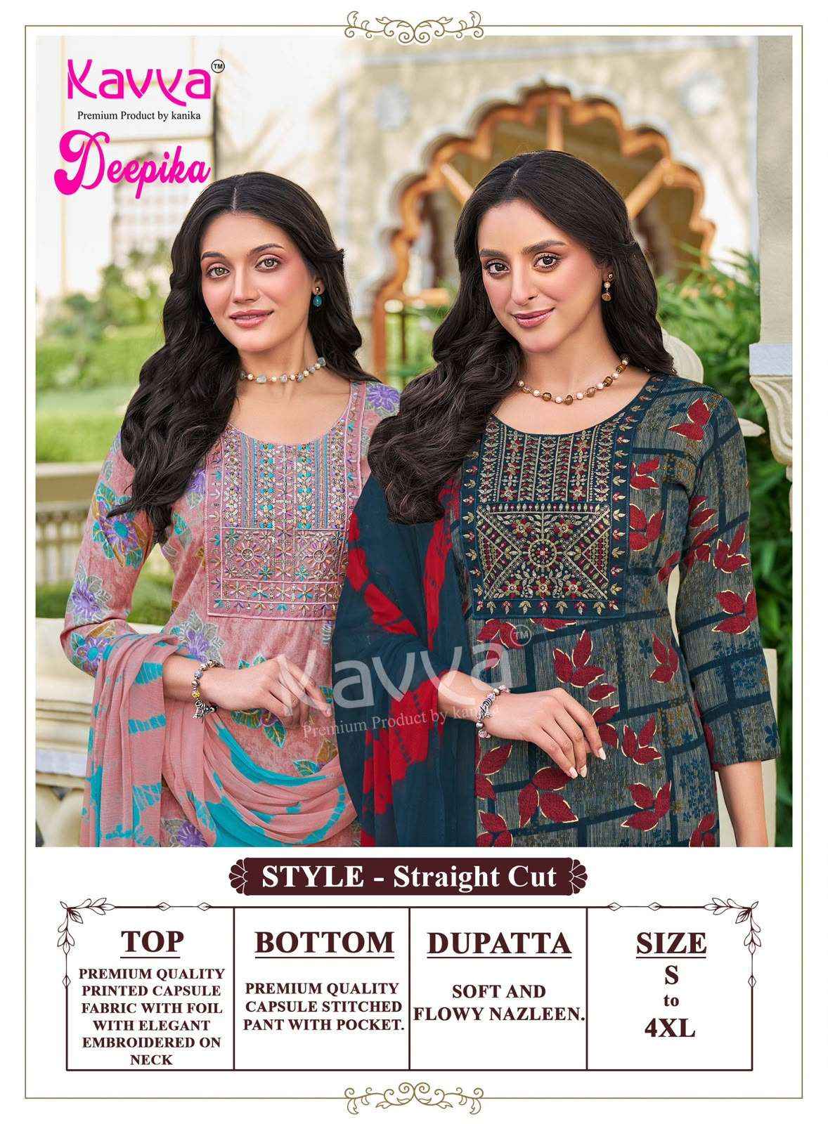 Kavya Deepika Vol 69 Readymade Kurti Pant Dupatta Set Collection 10 Pcs Catalog 