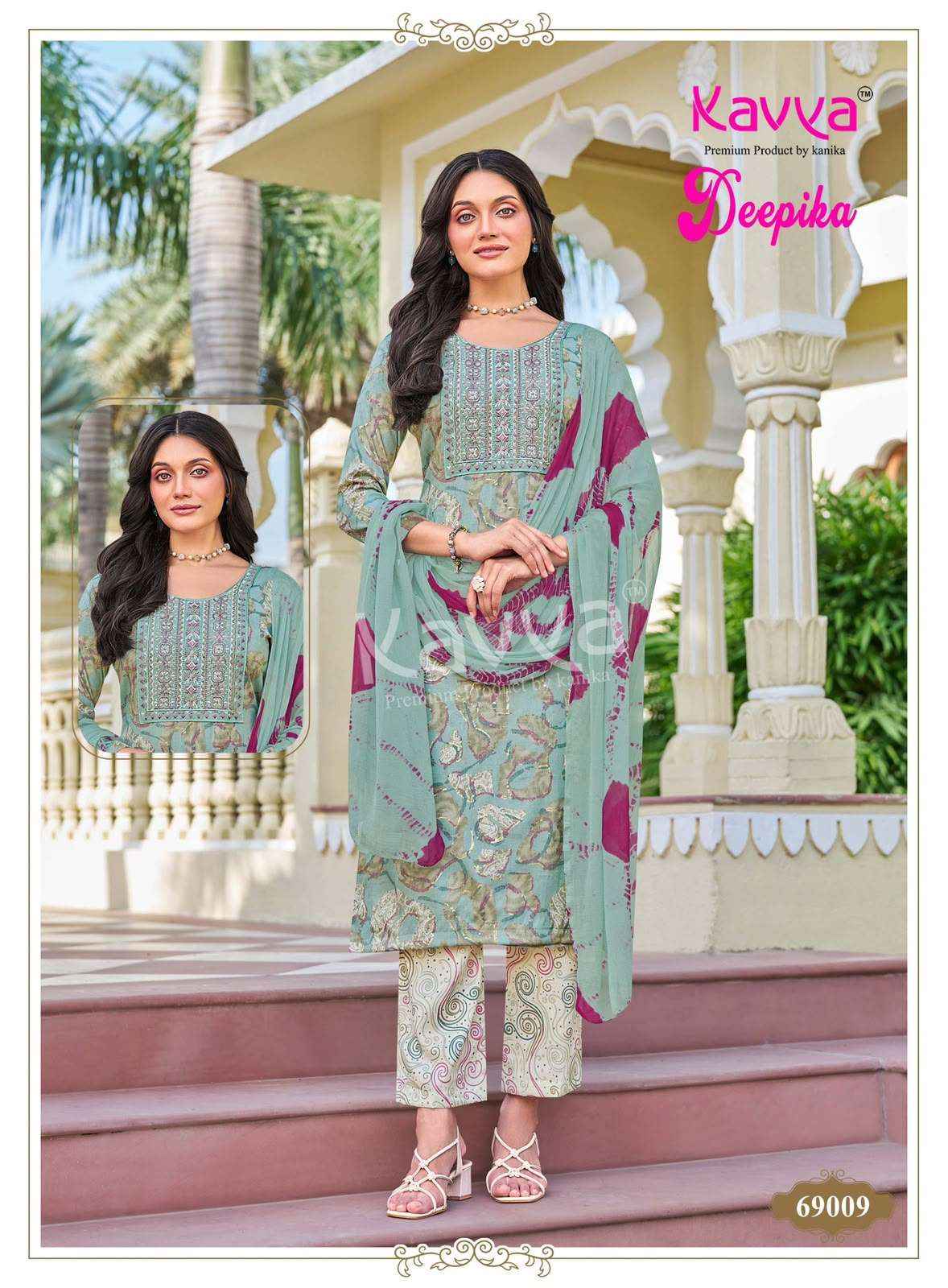 Kavya Deepika Vol 69 Readymade Kurti Pant Dupatta Set Collection 10 Pcs Catalog 