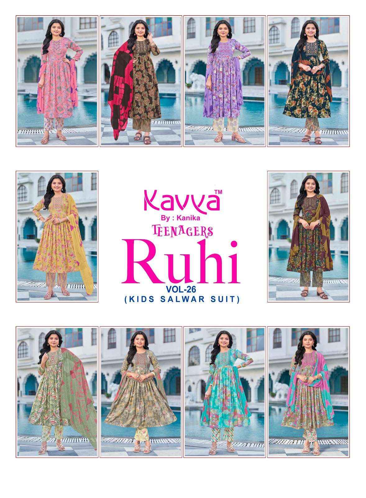 Kavya Ruhi Vol 26 Kids Wear Readymade Dress Catalog Wholesale 10 Pcs Set 