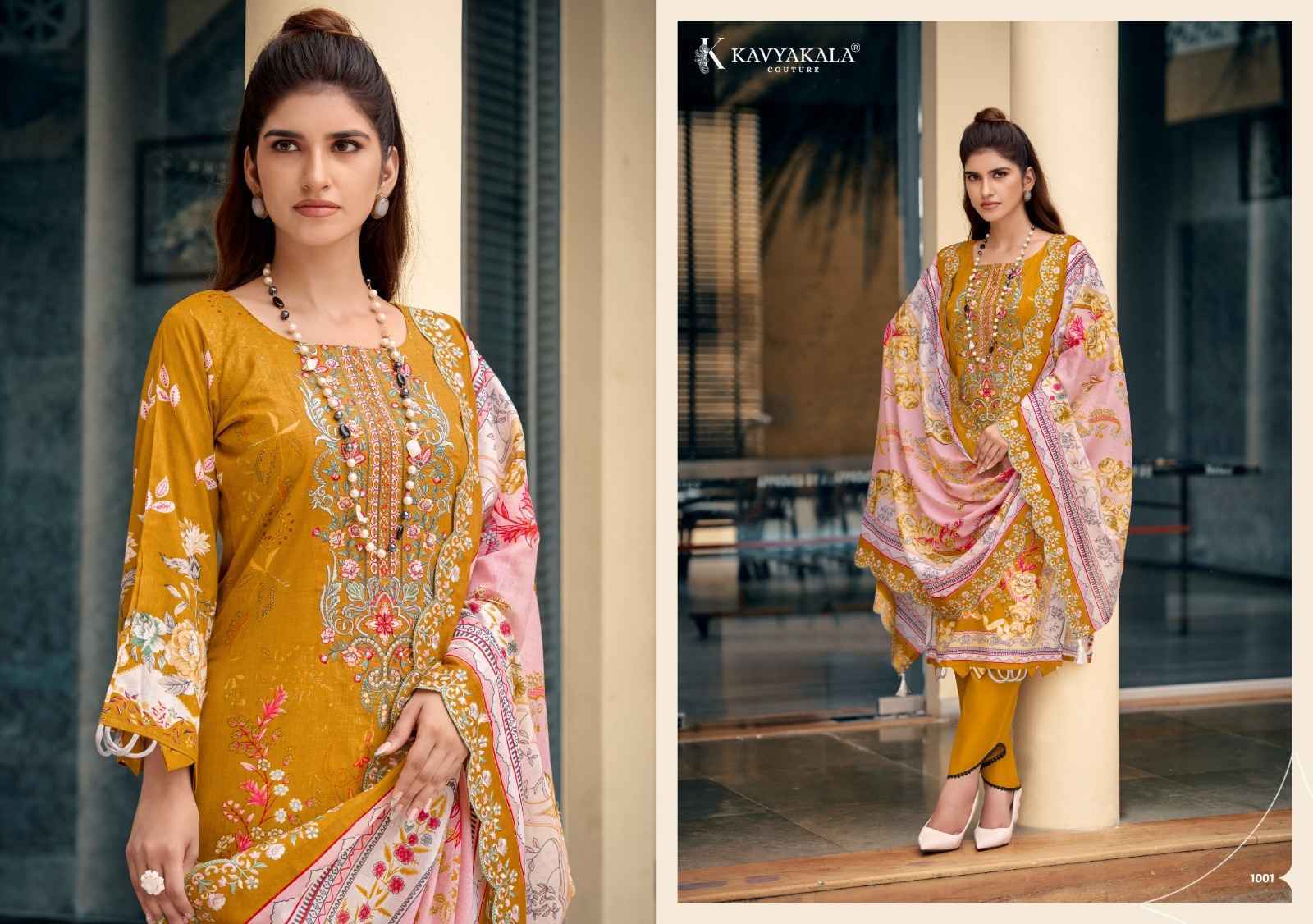 Kavyakala Anarkali Vol 27 Lawn Cotton Dress Material 8 pcs Catalog 