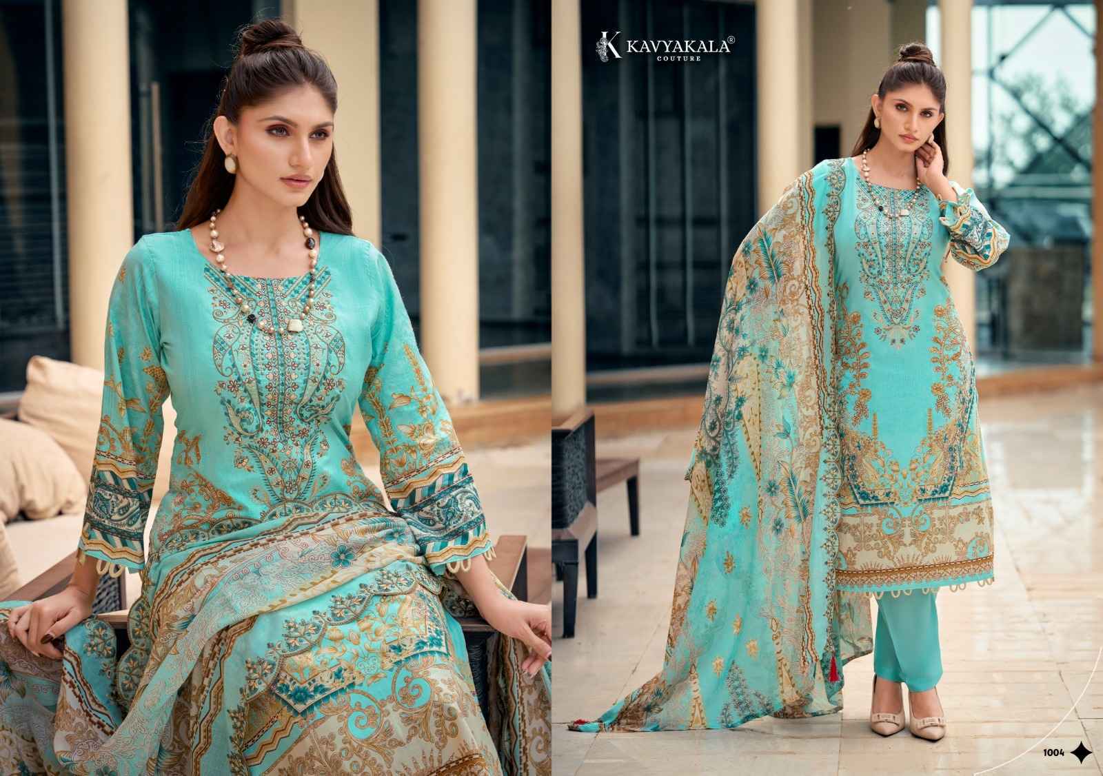 Kavyakala Anarkali Vol 27 Lawn Cotton Dress Material 8 pcs Catalog 