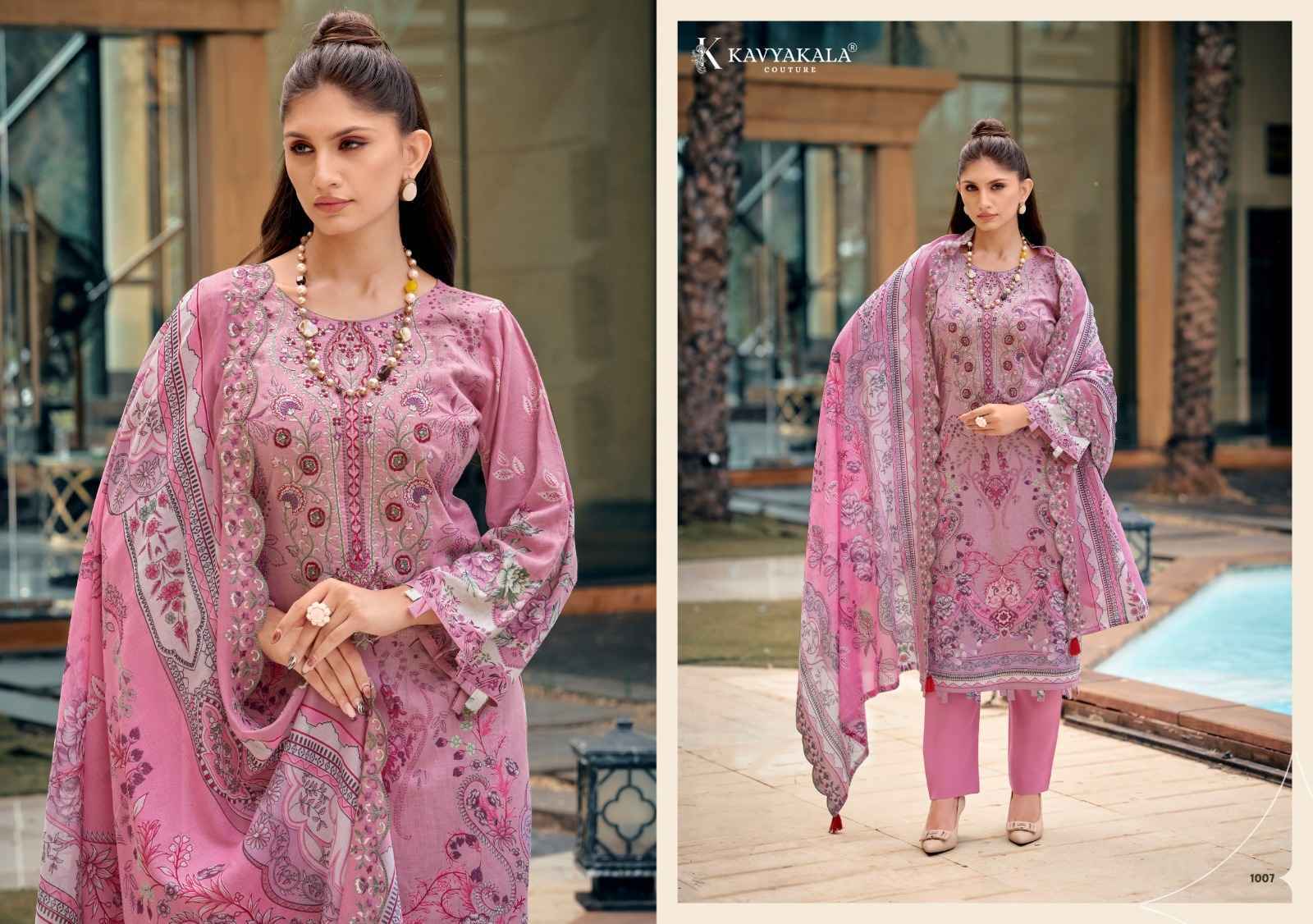 Kavyakala Anarkali Vol 27 Lawn Cotton Dress Material 8 pcs Catalog 