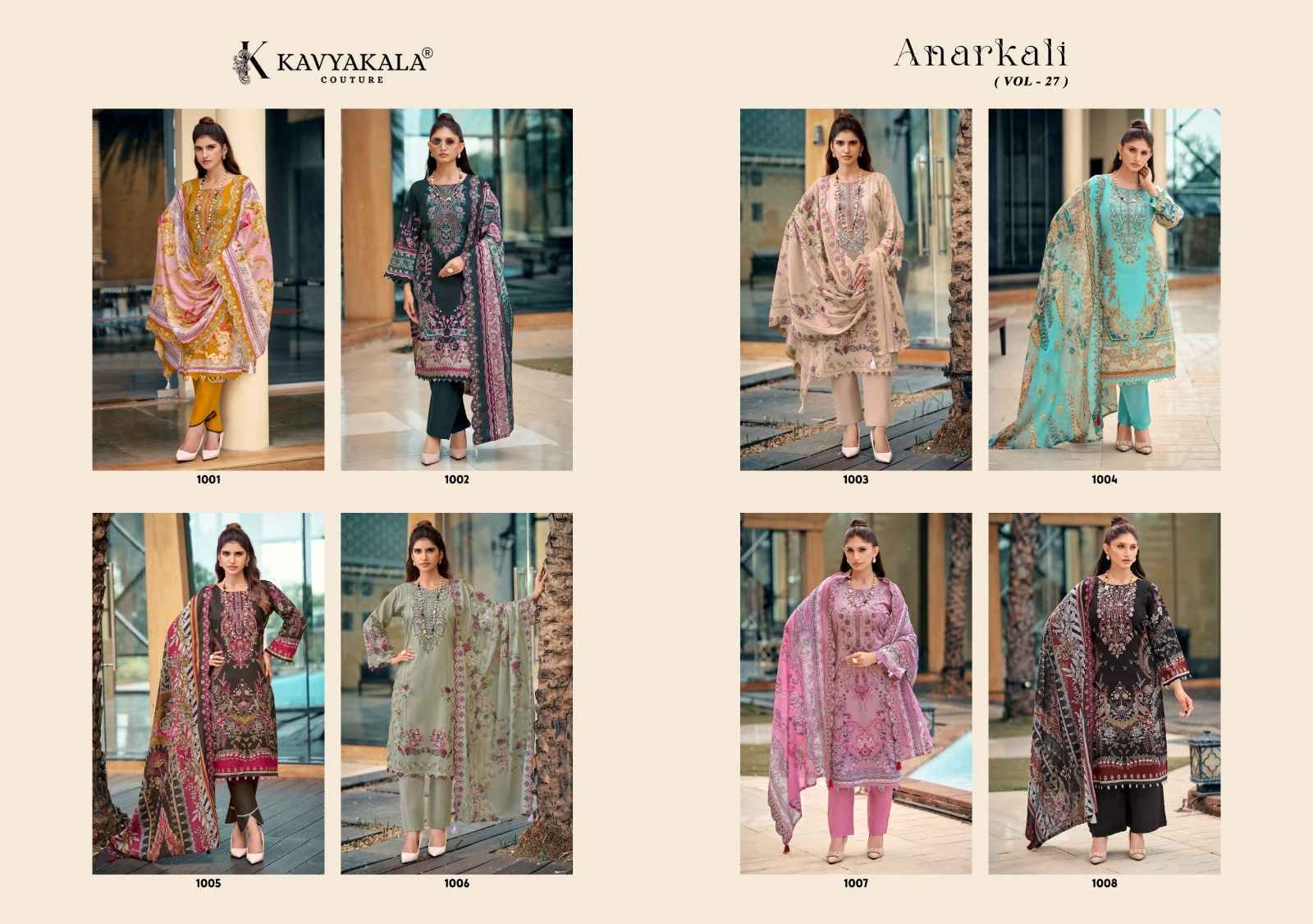 Kavyakala Anarkali Vol 27 Lawn Cotton Dress Material 8 pcs Catalog 
