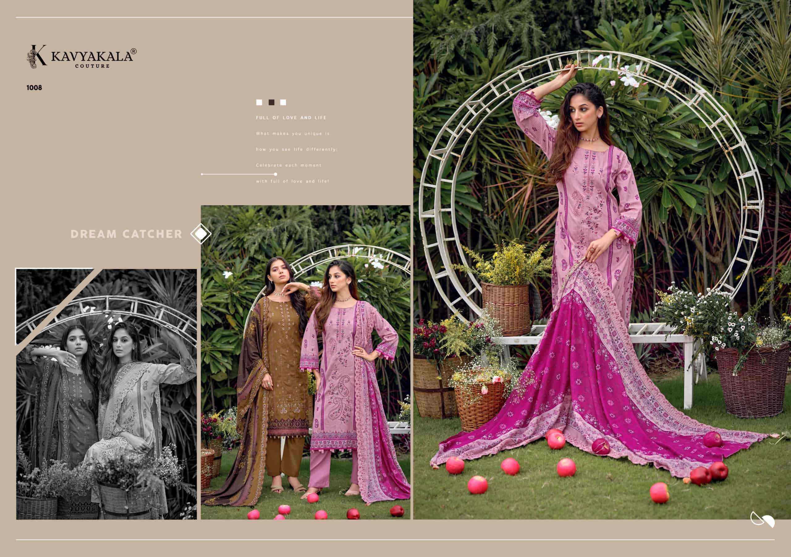 Kavyakala Bin Saeed Vol 12 Pure Cambric Dress Material 8 Pcs Catalogue