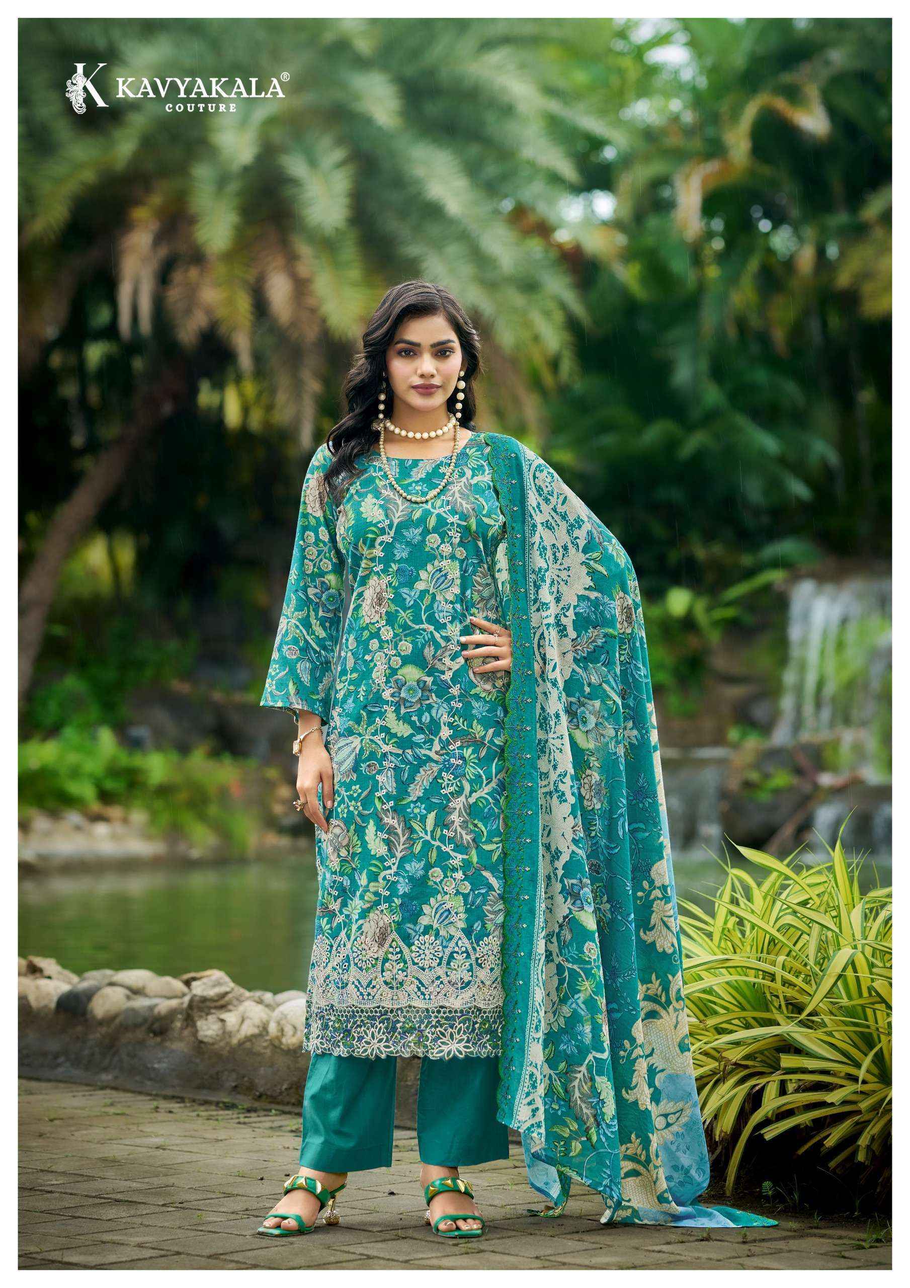 KAVYAKALA NIRMOHI VOL 5 LAWN COTTON DRESS MATERIAL 8 PCS SET