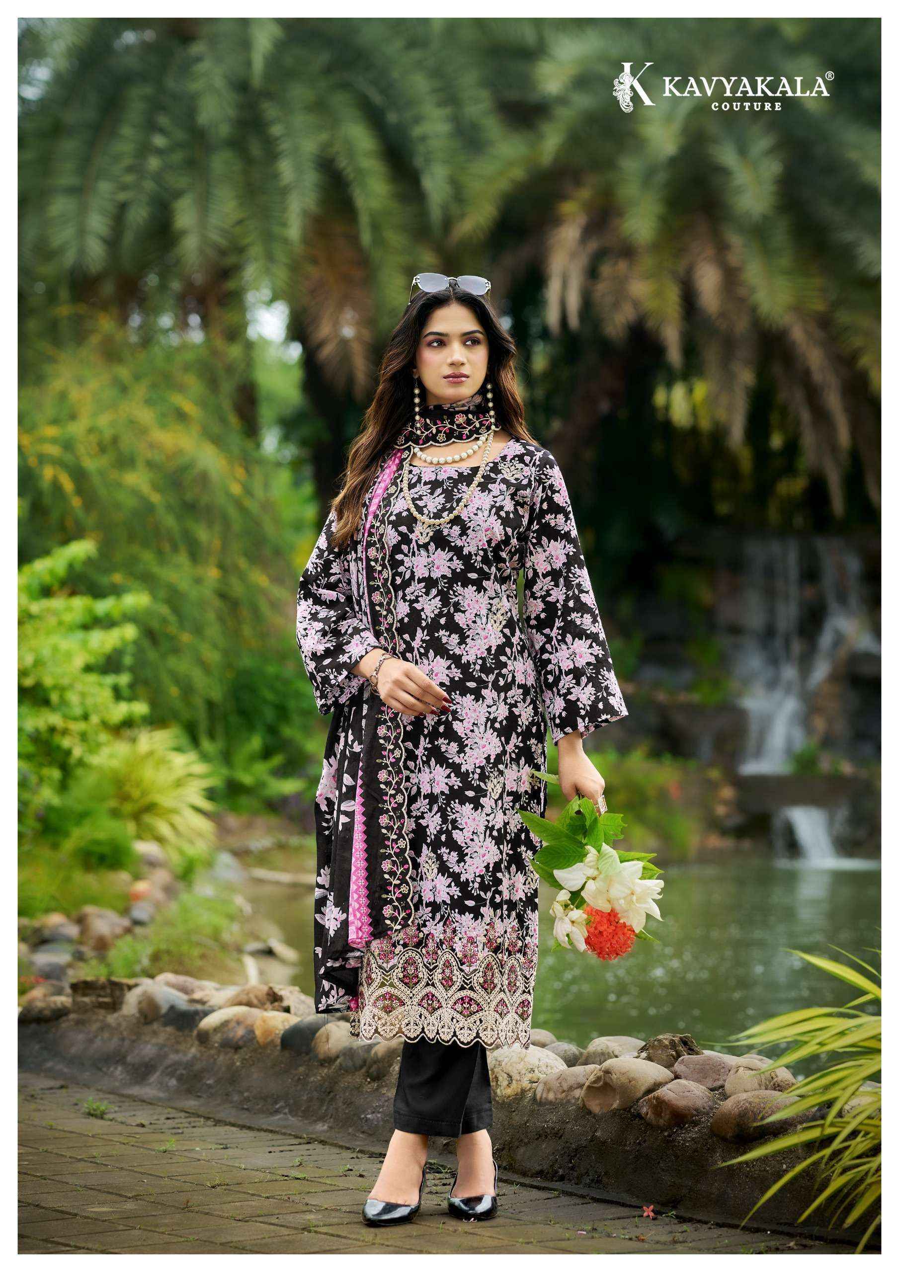 KAVYAKALA NIRMOHI VOL 5 LAWN COTTON DRESS MATERIAL 8 PCS SET