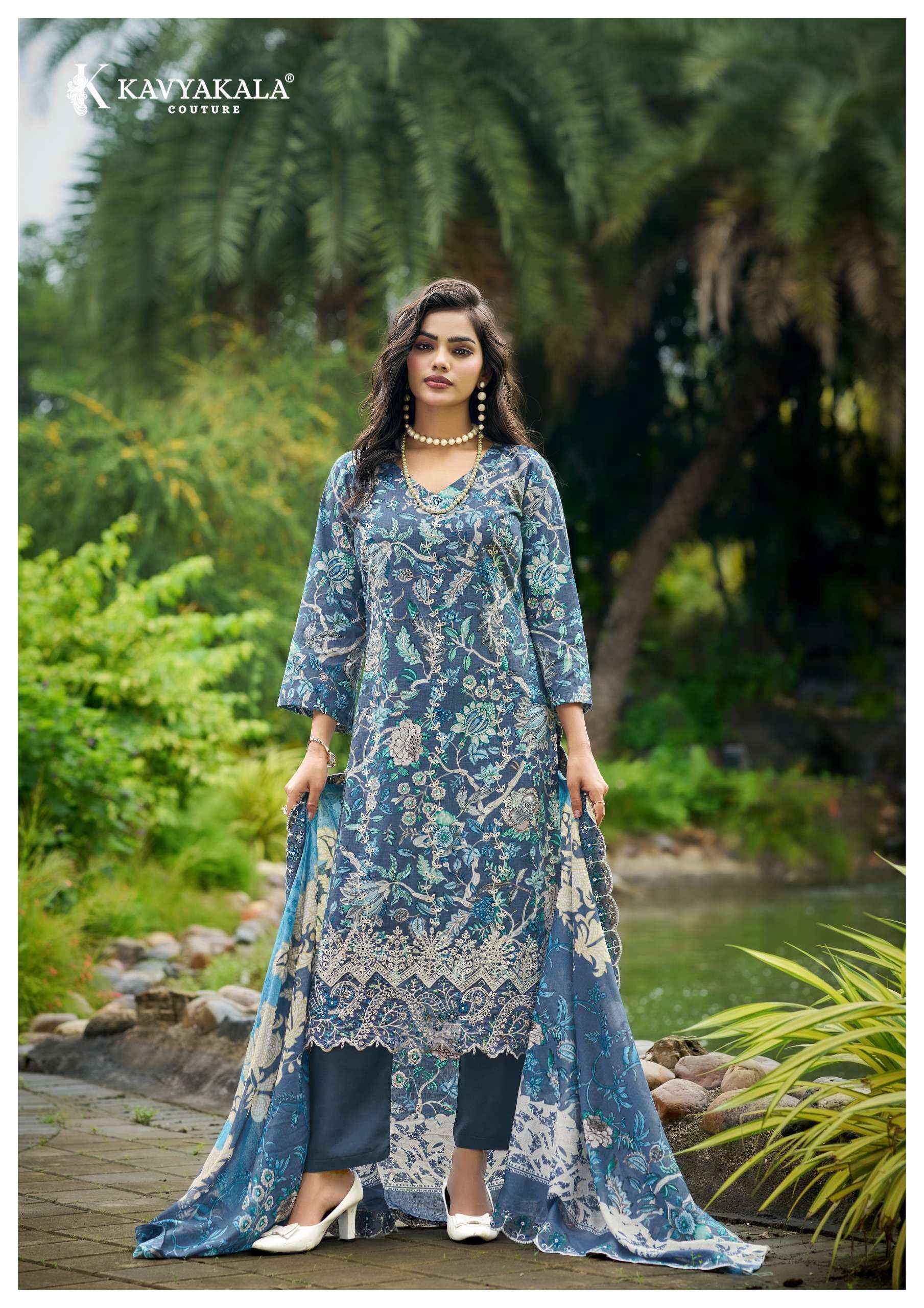KAVYAKALA NIRMOHI VOL 5 LAWN COTTON DRESS MATERIAL 8 PCS SET