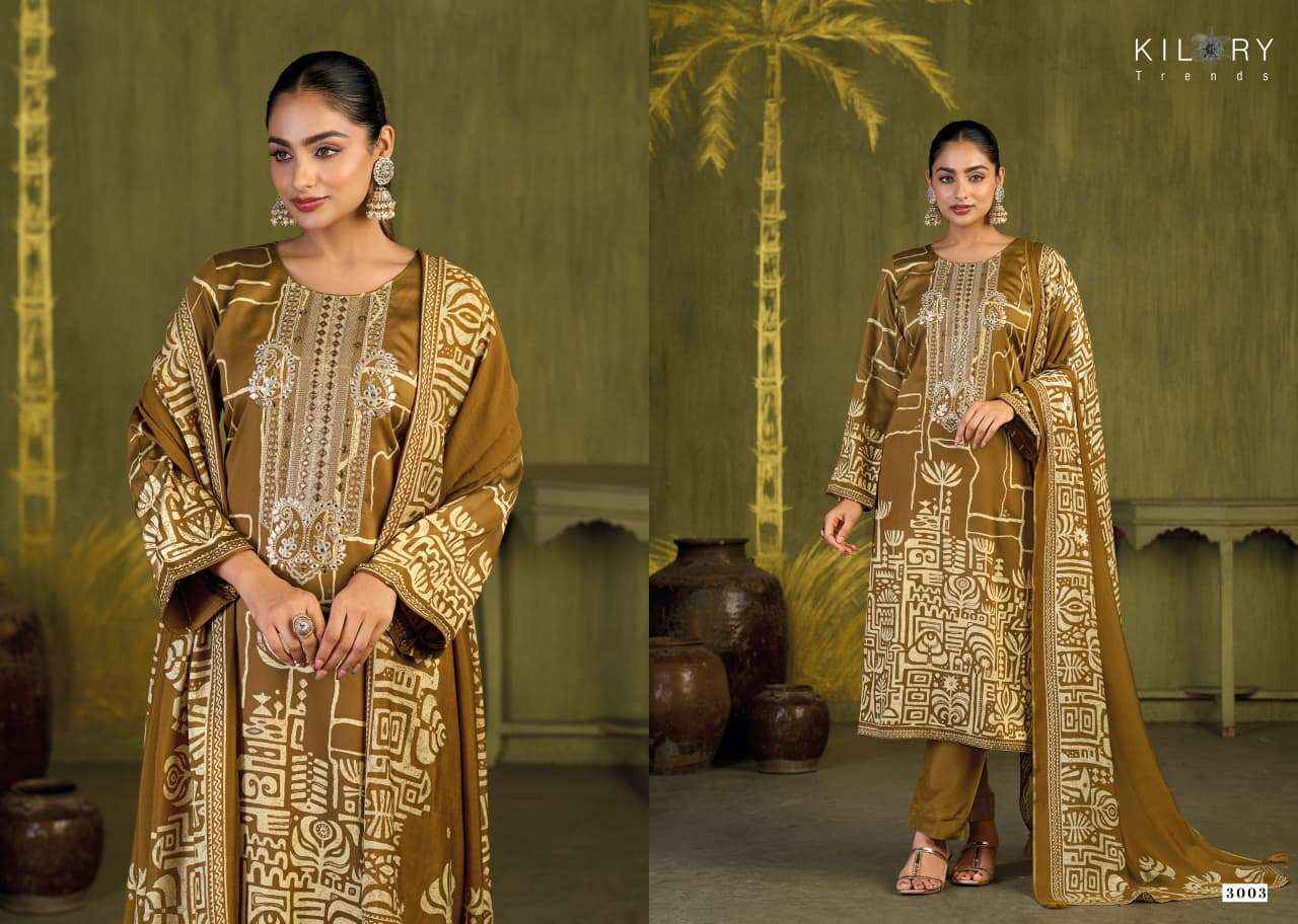 Kilory Surkh Pure Gajji Silk Ladies Dress Material 4 Pcs Catalog 