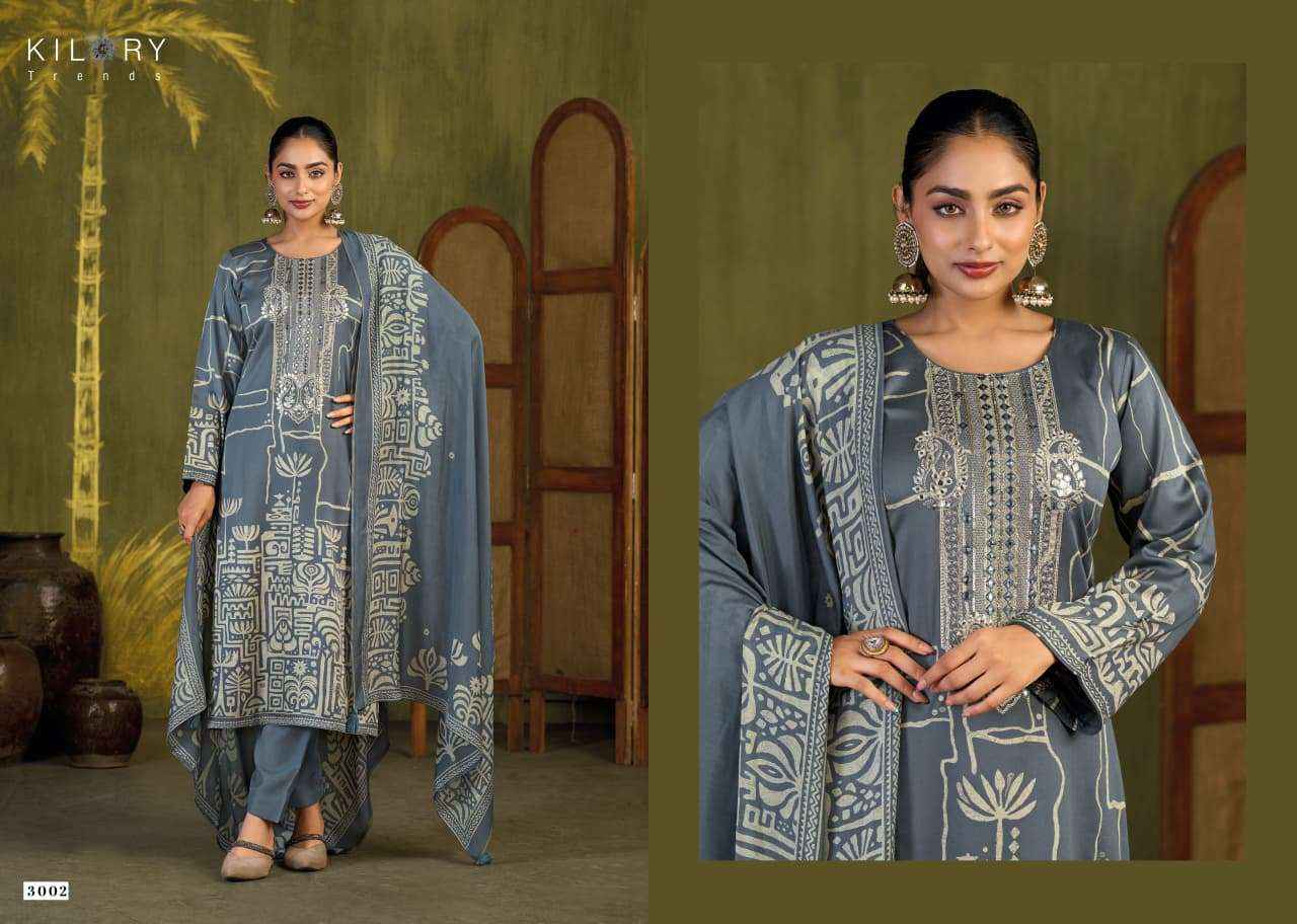 Kilory Surkh Pure Gajji Silk Ladies Dress Material 4 Pcs Catalog 