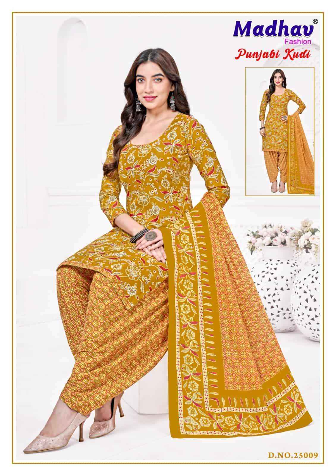 Madhav Fashion Punjabi Kudi Vol 25 Cotton Dress Material 10 Pcs Catalog 