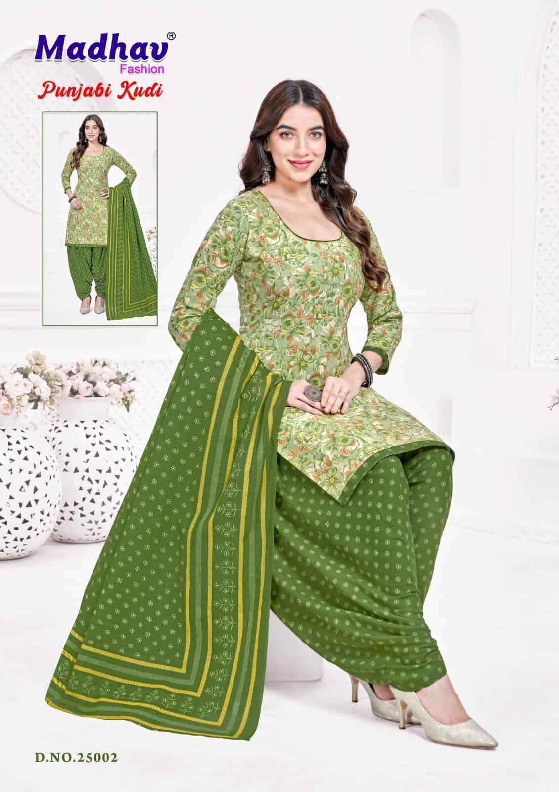 Madhav Fashion Punjabi Kudi Vol 25 Cotton Dress Material 10 Pcs Catalog 