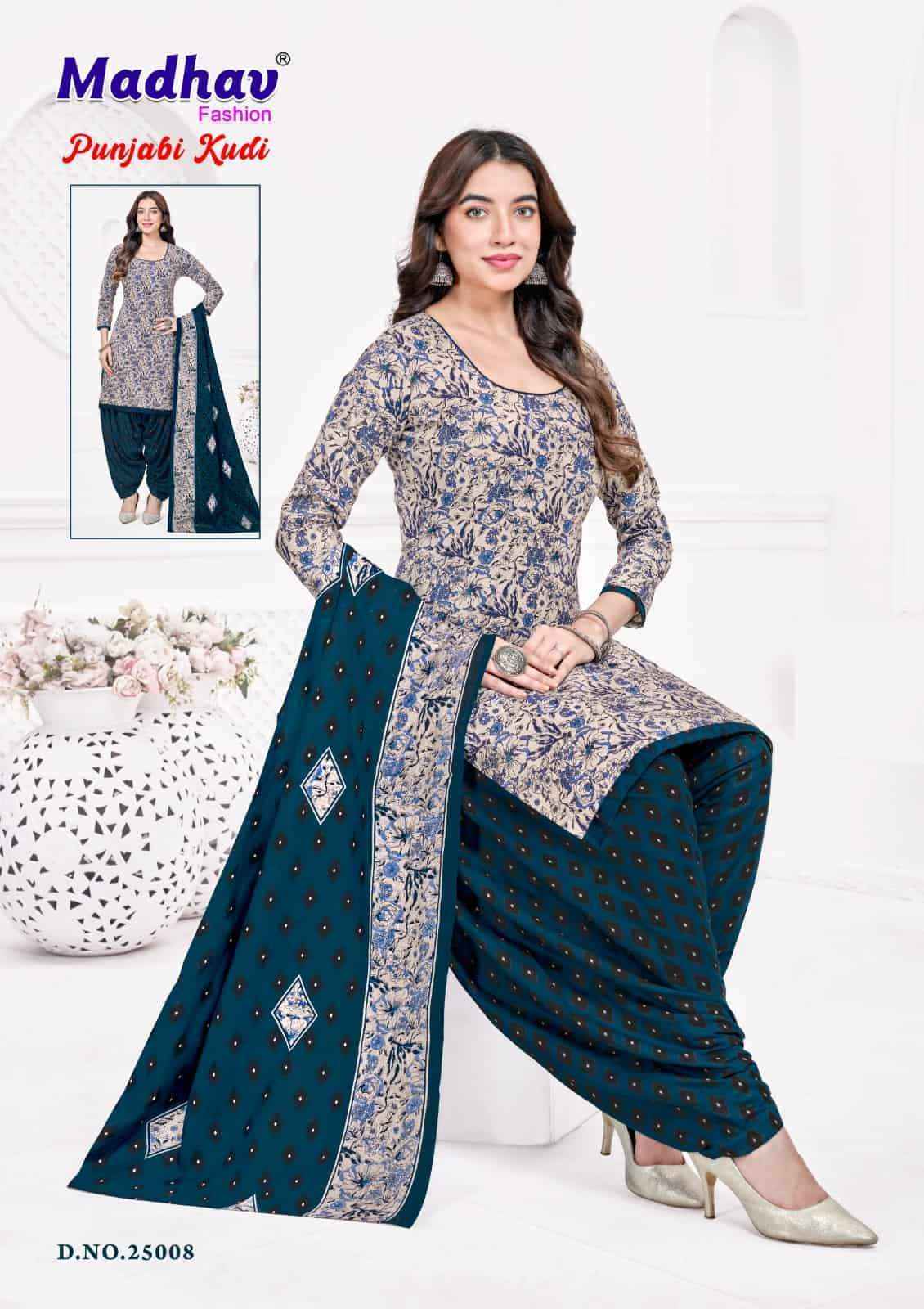 Madhav Fashion Punjabi Kudi Vol 25 Cotton Dress Material 10 Pcs Catalog 
