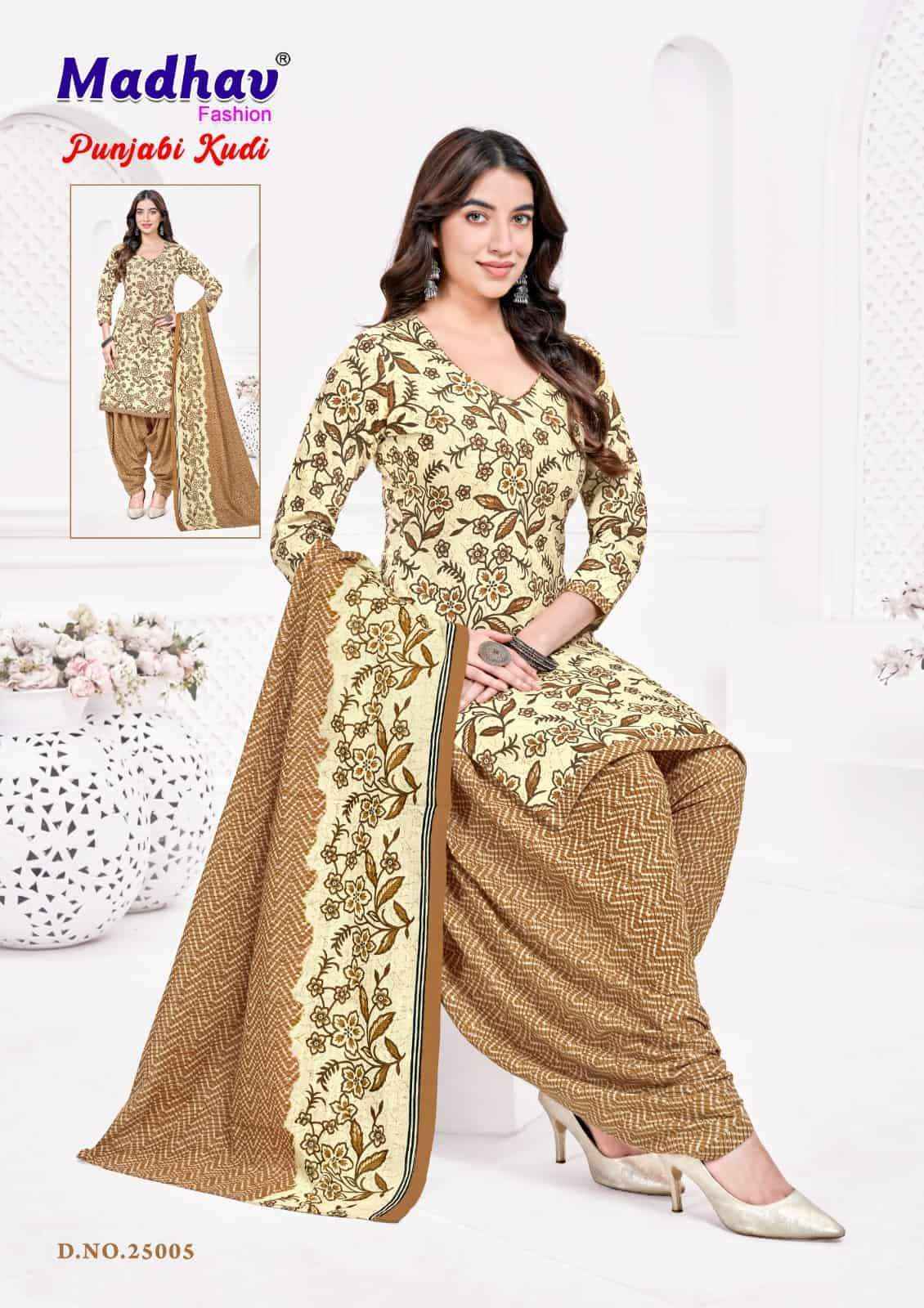 Madhav Fashion Punjabi Kudi Vol 25 Cotton Dress Material 10 Pcs Catalog 