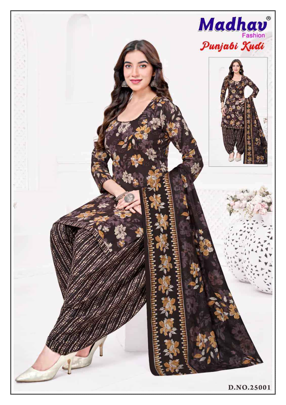 Madhav Fashion Punjabi Kudi Vol 25 Cotton Dress Material 10 Pcs Catalog 