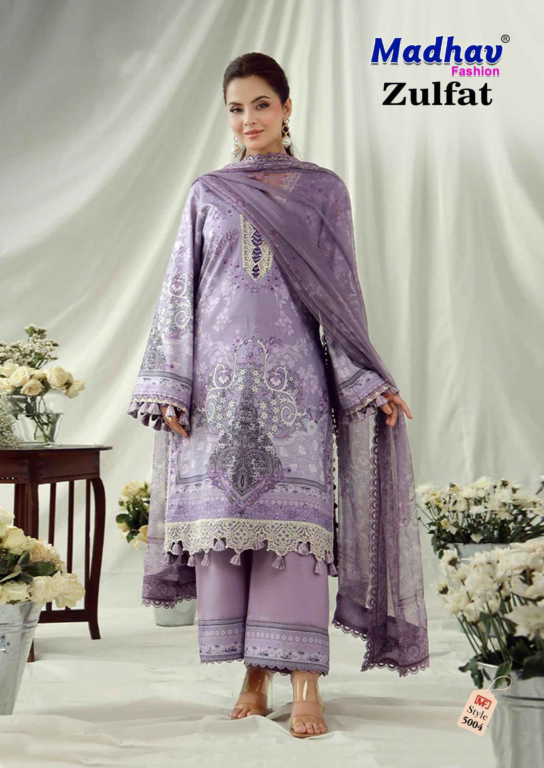 Madhav Fashion Zulfat Vol 5 Lawn Cotton Dress Material 6 pcs Catalog