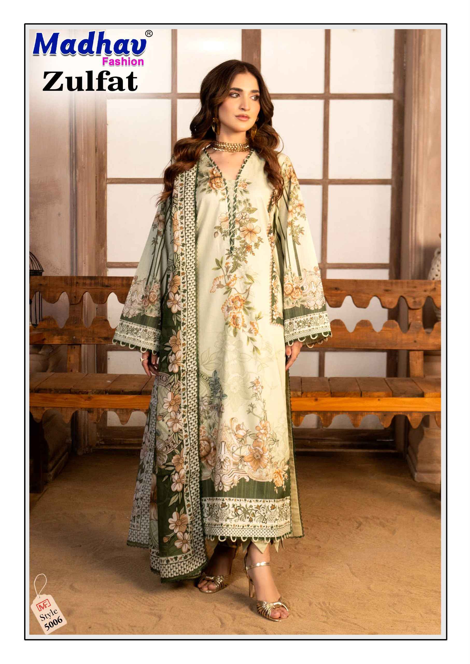 Madhav Fashion Zulfat Vol 5 Lawn Cotton Dress Material 6 pcs Catalog
