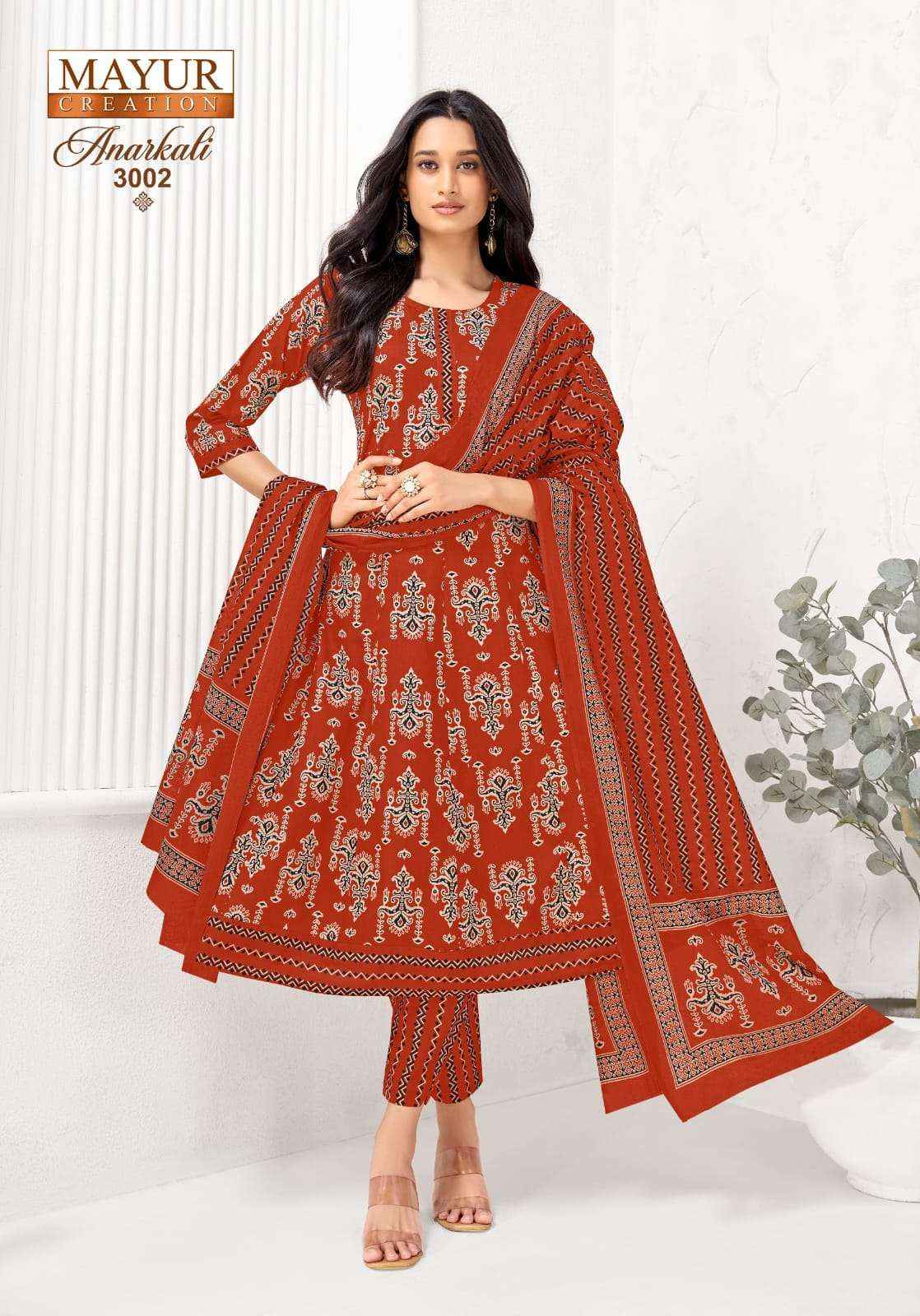 MAYUR CREATION ANARKALI VOL 3 COTTON ANARKALI DRESS  8 PCS CATALOG 