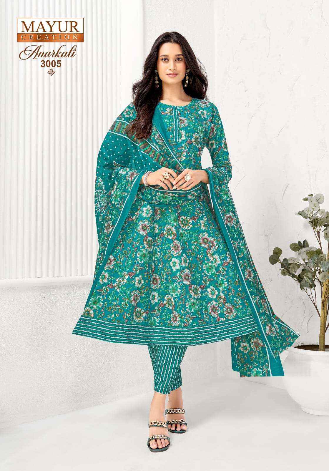 MAYUR CREATION ANARKALI VOL 3 COTTON ANARKALI DRESS  8 PCS CATALOG 