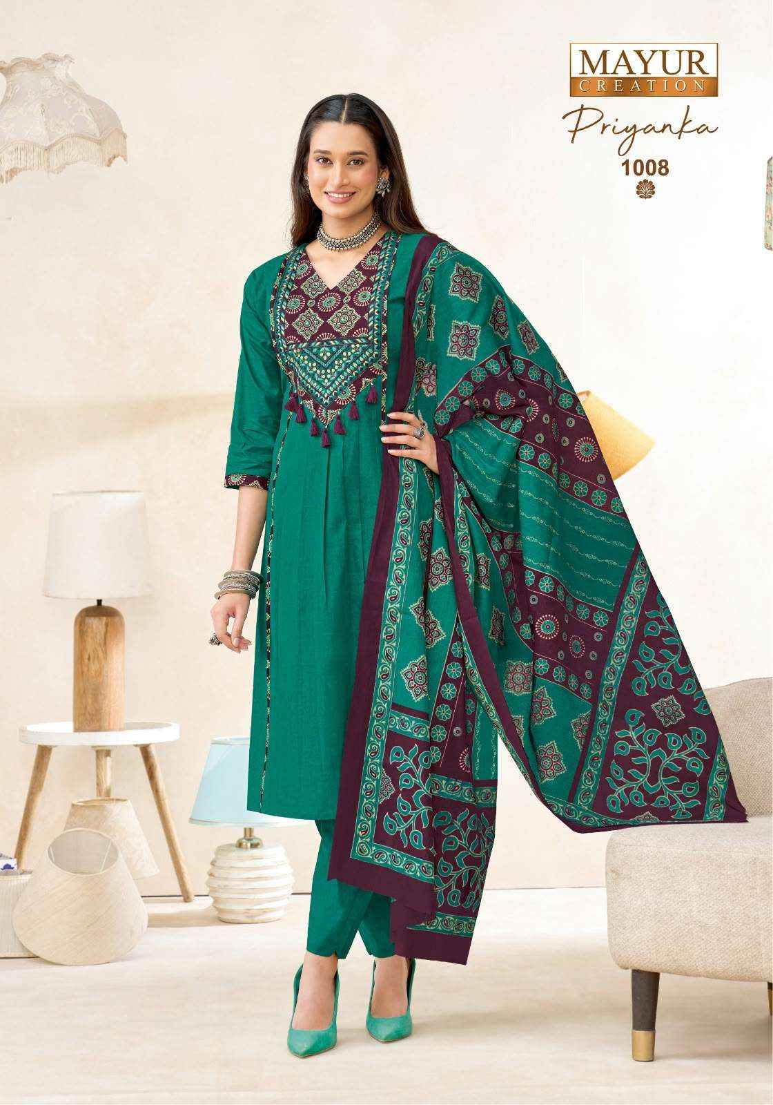 Mayur Priyanka Vol 1 Pure Cotton Readymade Suits 8 Pcs