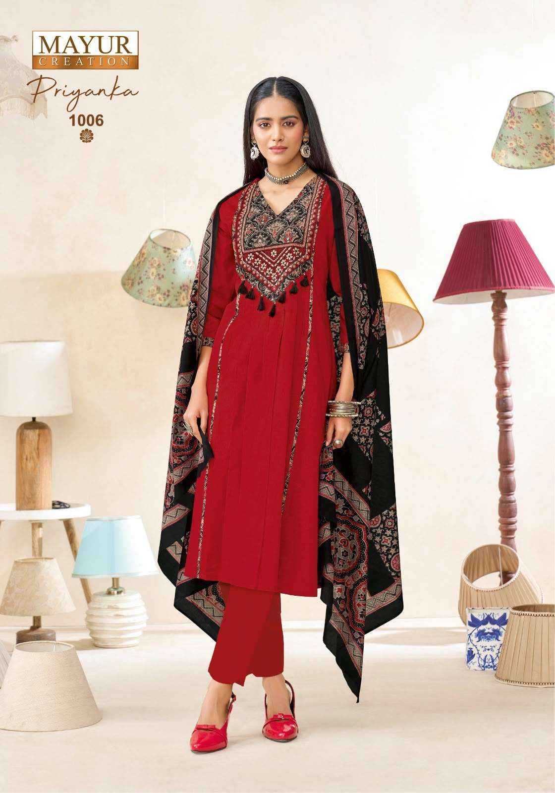Mayur Priyanka Vol 1 Pure Cotton Readymade Suits 8 Pcs