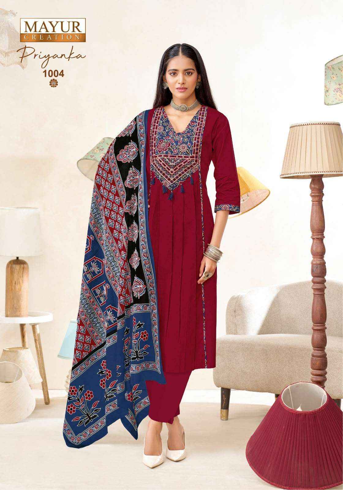 Mayur Priyanka Vol 1 Pure Cotton Readymade Suits 8 Pcs
