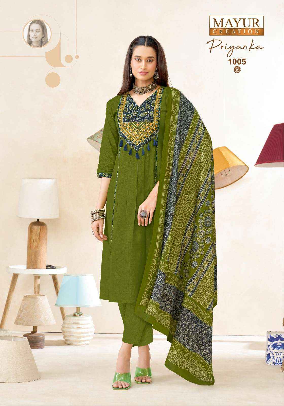Mayur Priyanka Vol 1 Pure Cotton Readymade Suits 8 Pcs