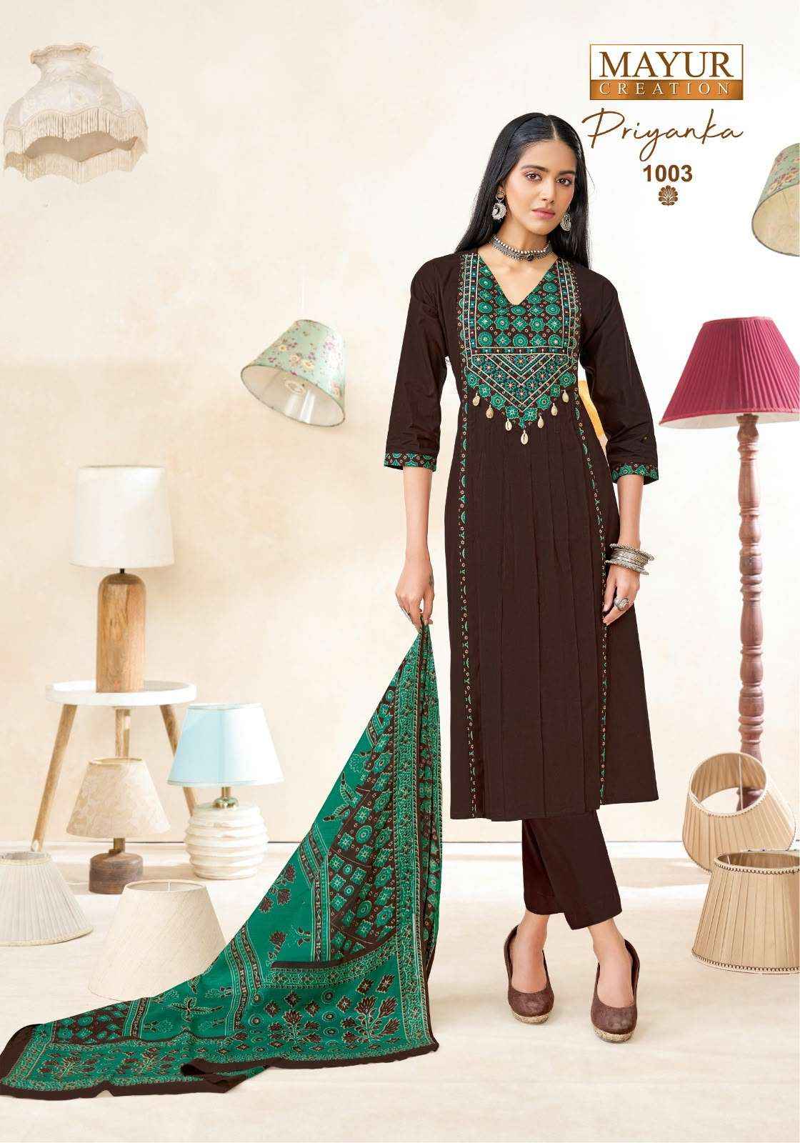 Mayur Priyanka Vol 1 Pure Cotton Readymade Suits 8 Pcs