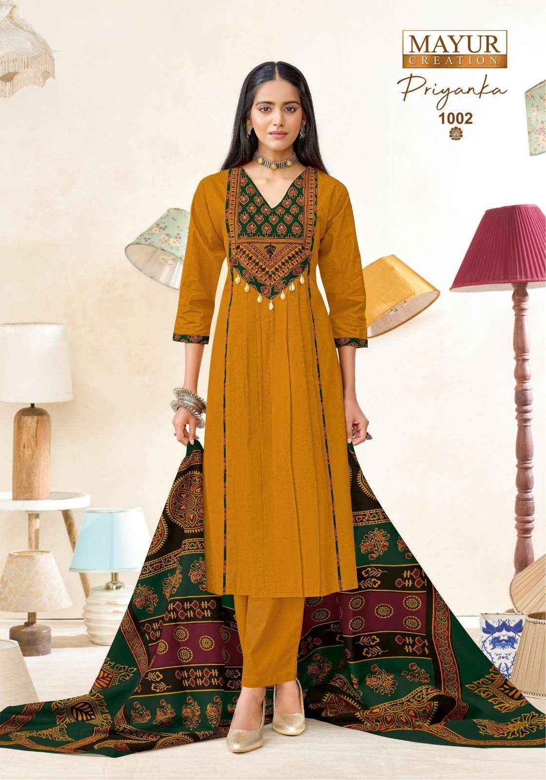Mayur Priyanka Vol 1 Pure Cotton Readymade Suits 8 Pcs