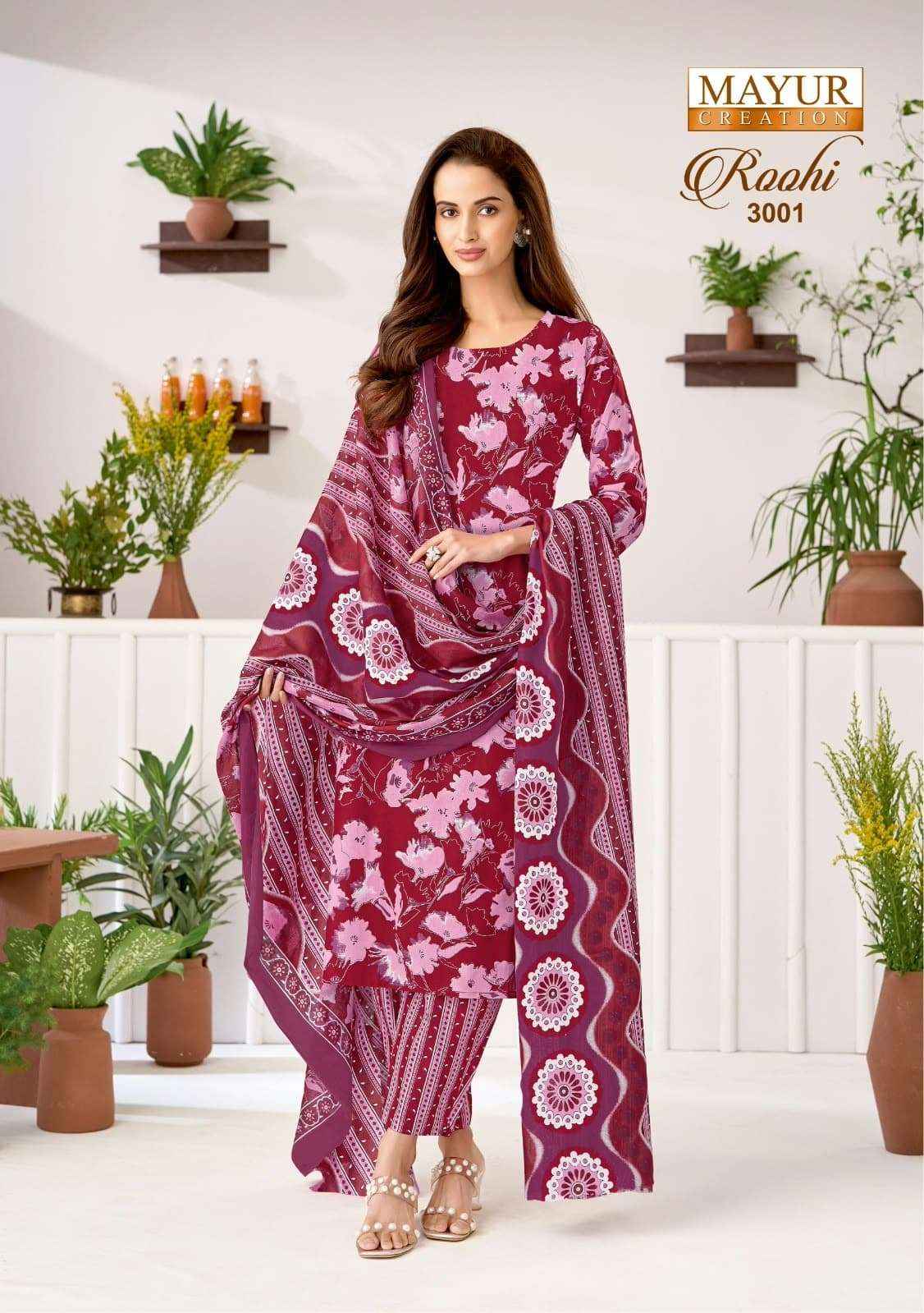 Mayur Roohi Vol 3 Pure Cotton Dress Material Wholesale Price10 Pcs Catalog