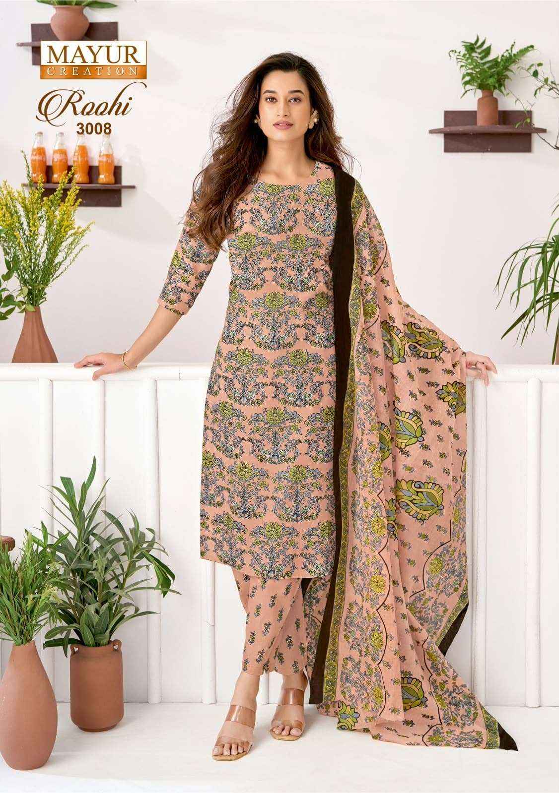 Mayur Roohi Vol 3 Pure Cotton Dress Material Wholesale Price10 Pcs Catalog