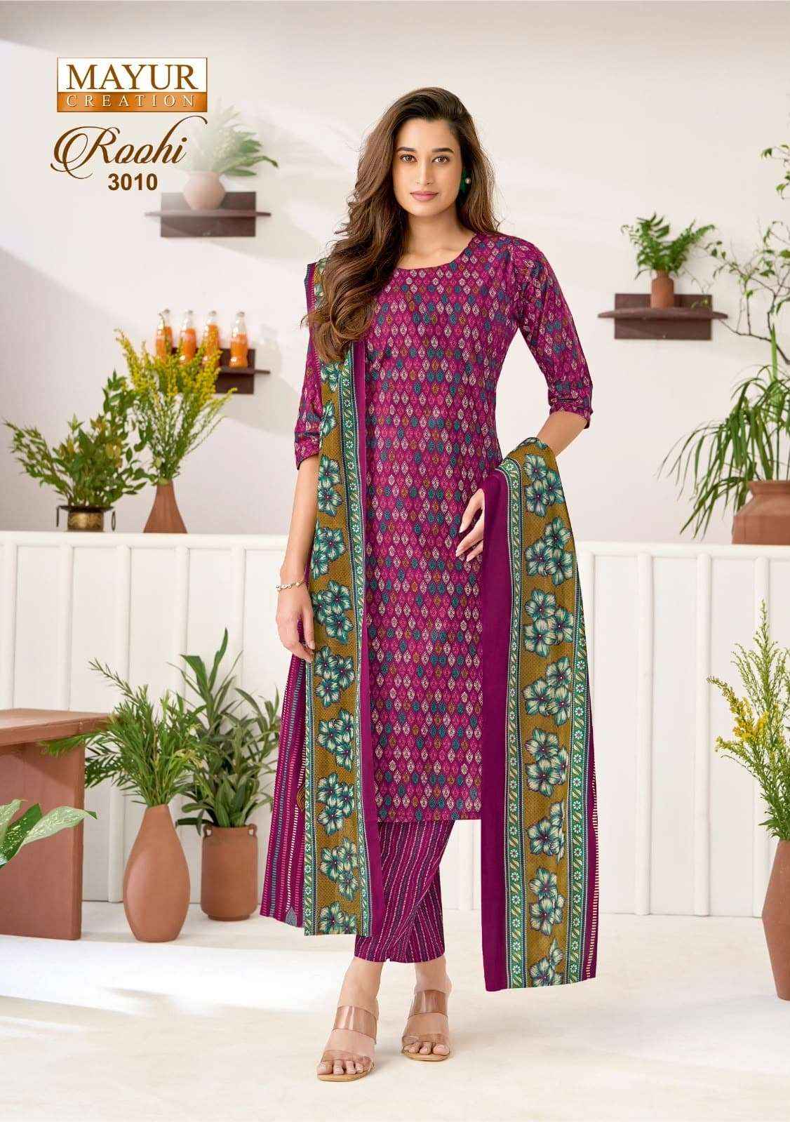 Mayur Roohi Vol 3 Pure Cotton Dress Material Wholesale Price10 Pcs Catalog