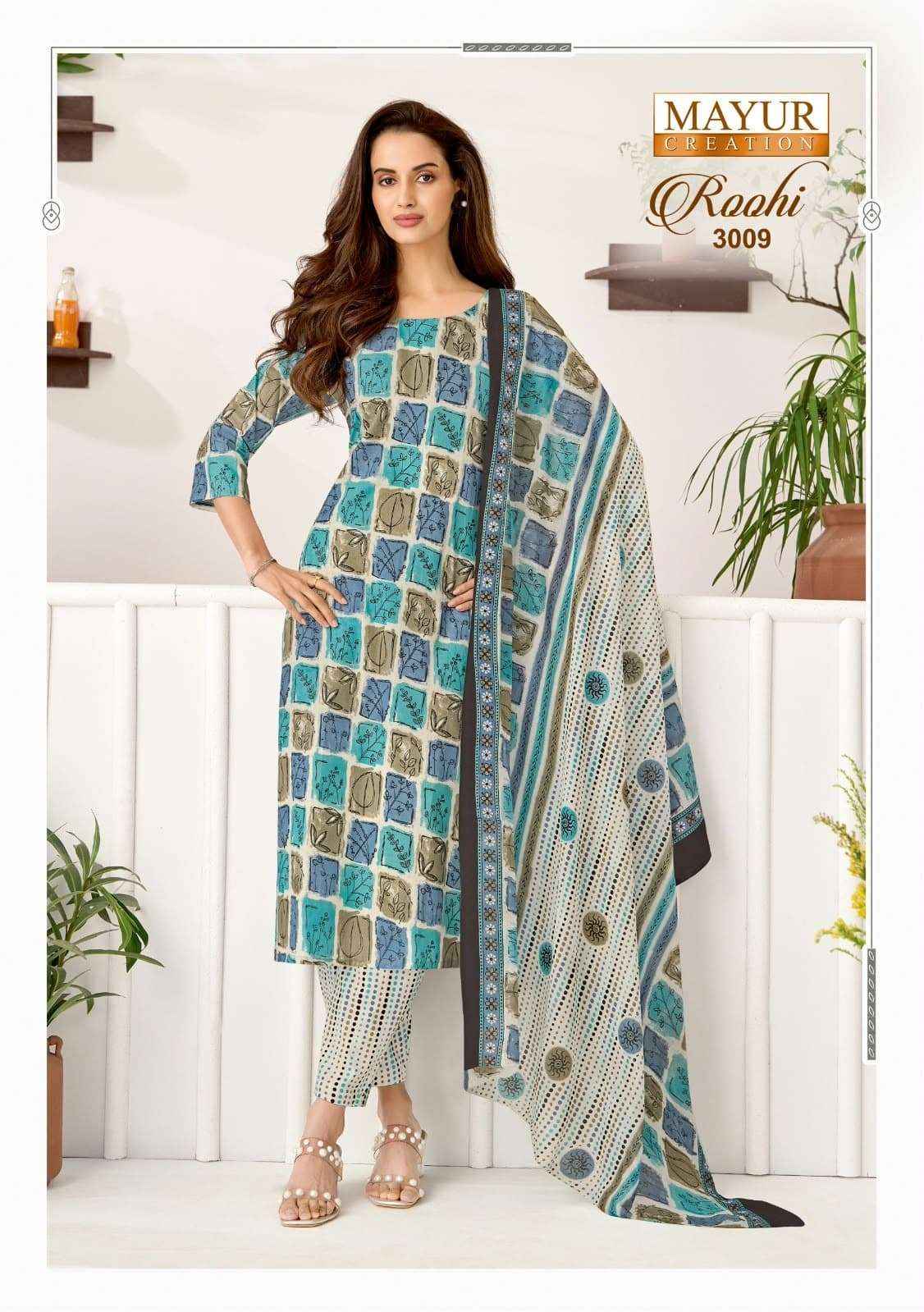 Mayur Roohi Vol 3 Pure Cotton Dress Material Wholesale Price10 Pcs Catalog