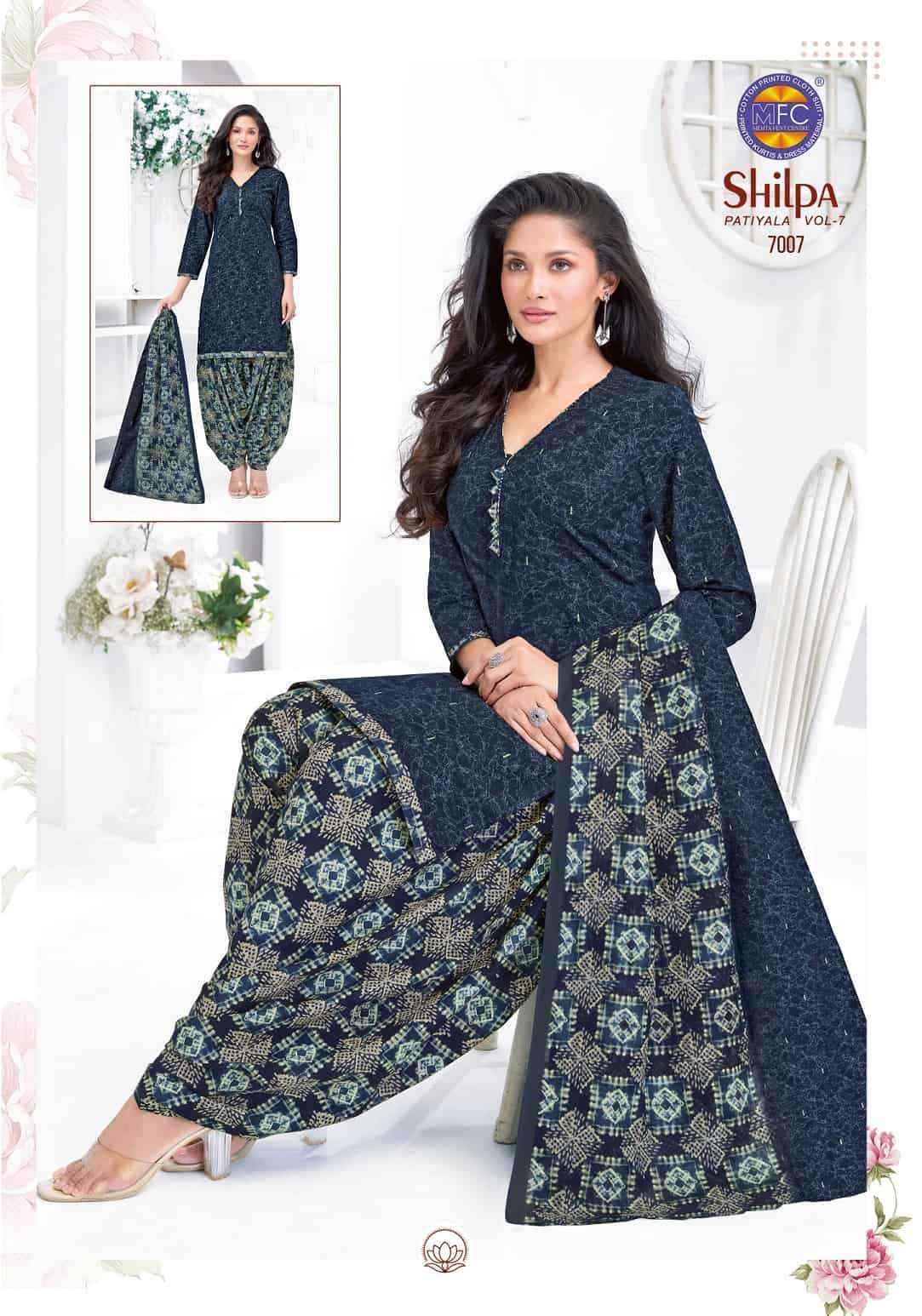 Mfc Shilpa Vol 7 Heavy Cotton Dress Material Wholesale Price 12 Pcs Catalog