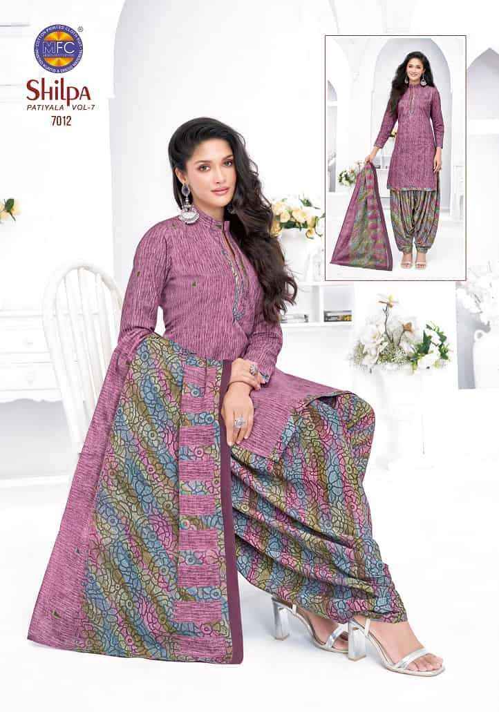 Mfc Shilpa Vol 7 Heavy Cotton Dress Material Wholesale Price 12 Pcs Catalog