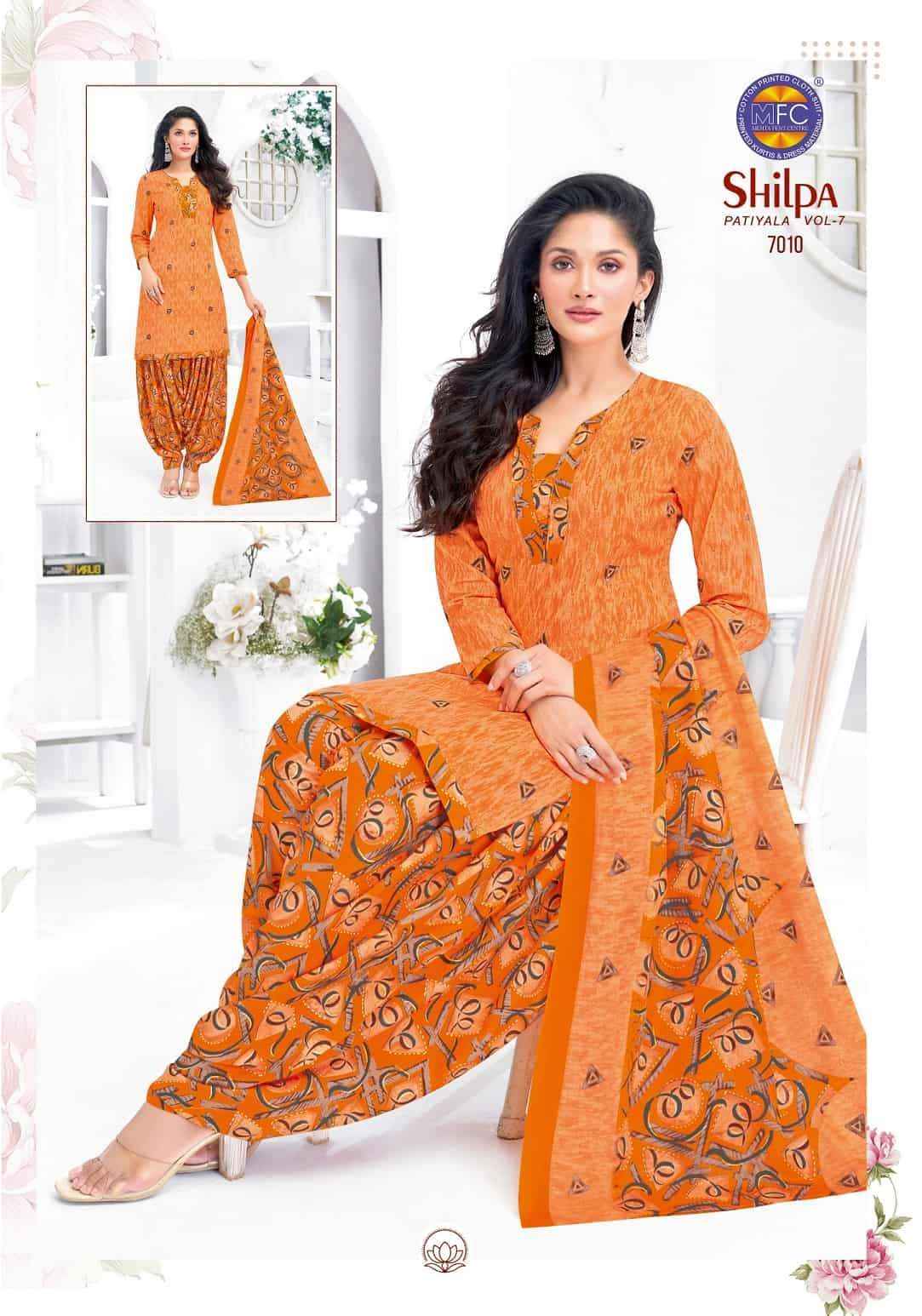 Mfc Shilpa Vol 7 Heavy Cotton Dress Material Wholesale Price 12 Pcs Catalog